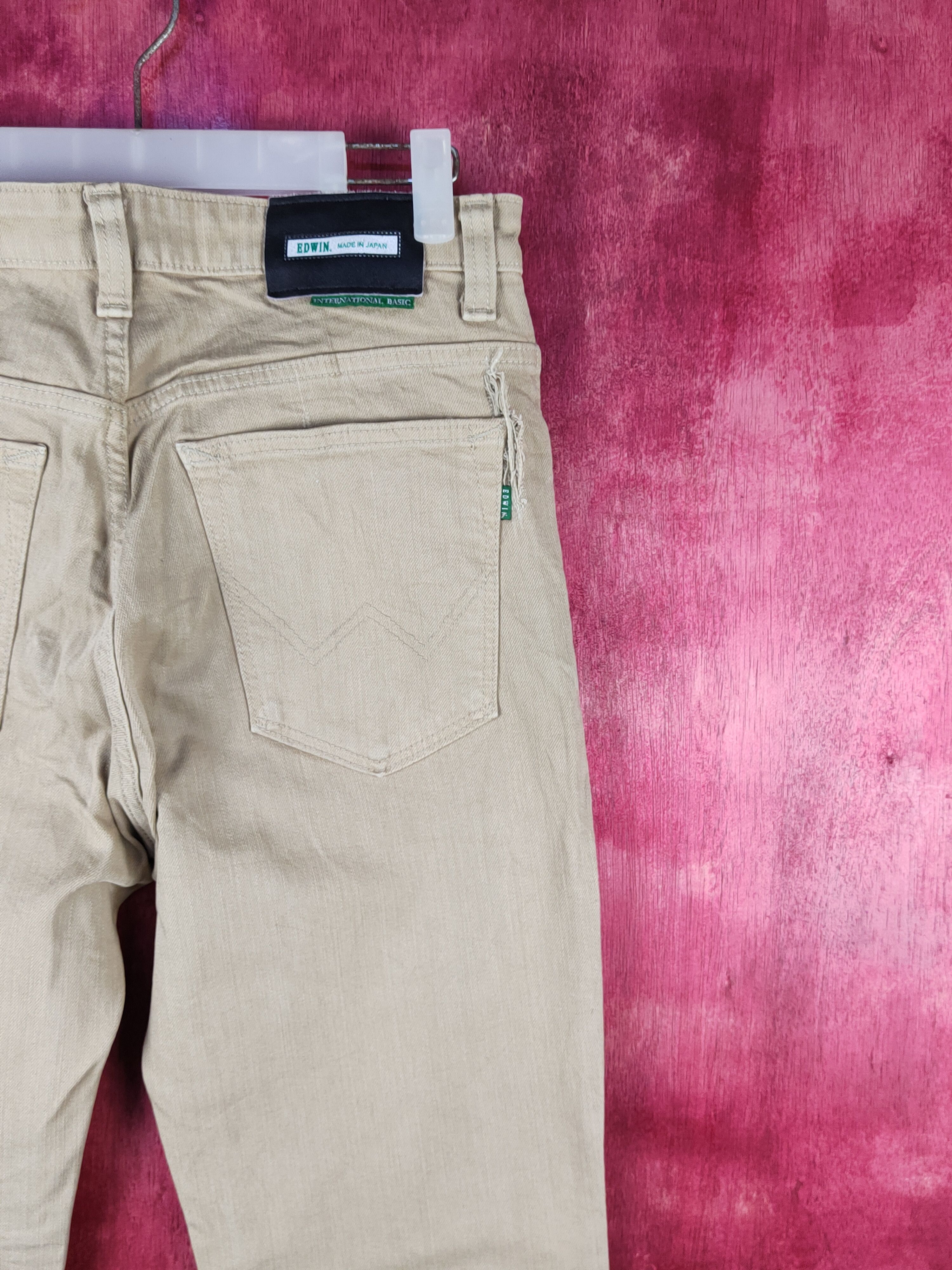 Edwin Edwin Brown denim distressed ripped Casual Pants #S1561 Size US 31 - 12 Thumbnail