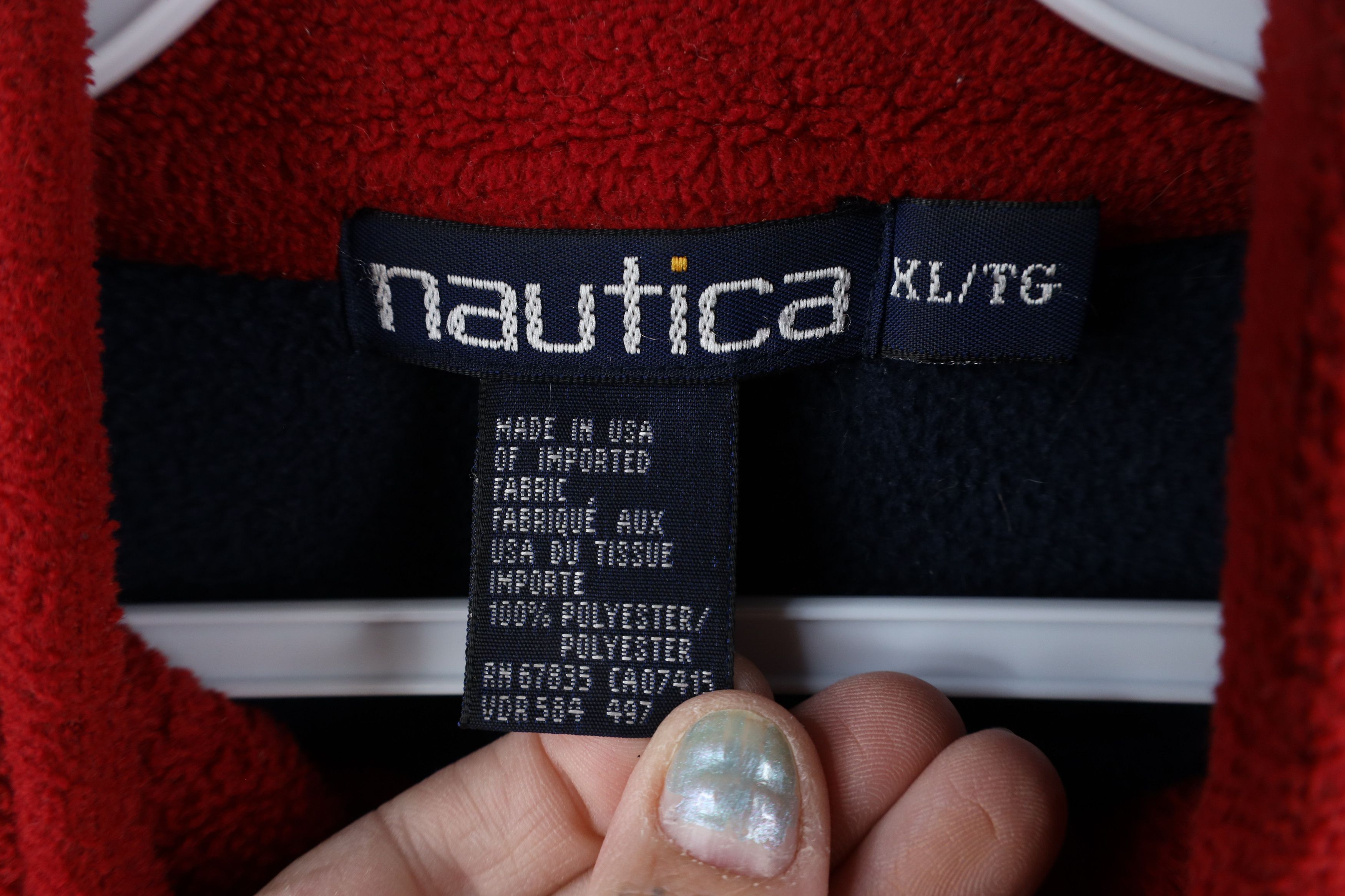 Nautica × Vintage Vintage 90s Nautica Out Half Zip Fleece Pullover Sweater USA Size US XL / EU 56 / 4 - 8 Thumbnail