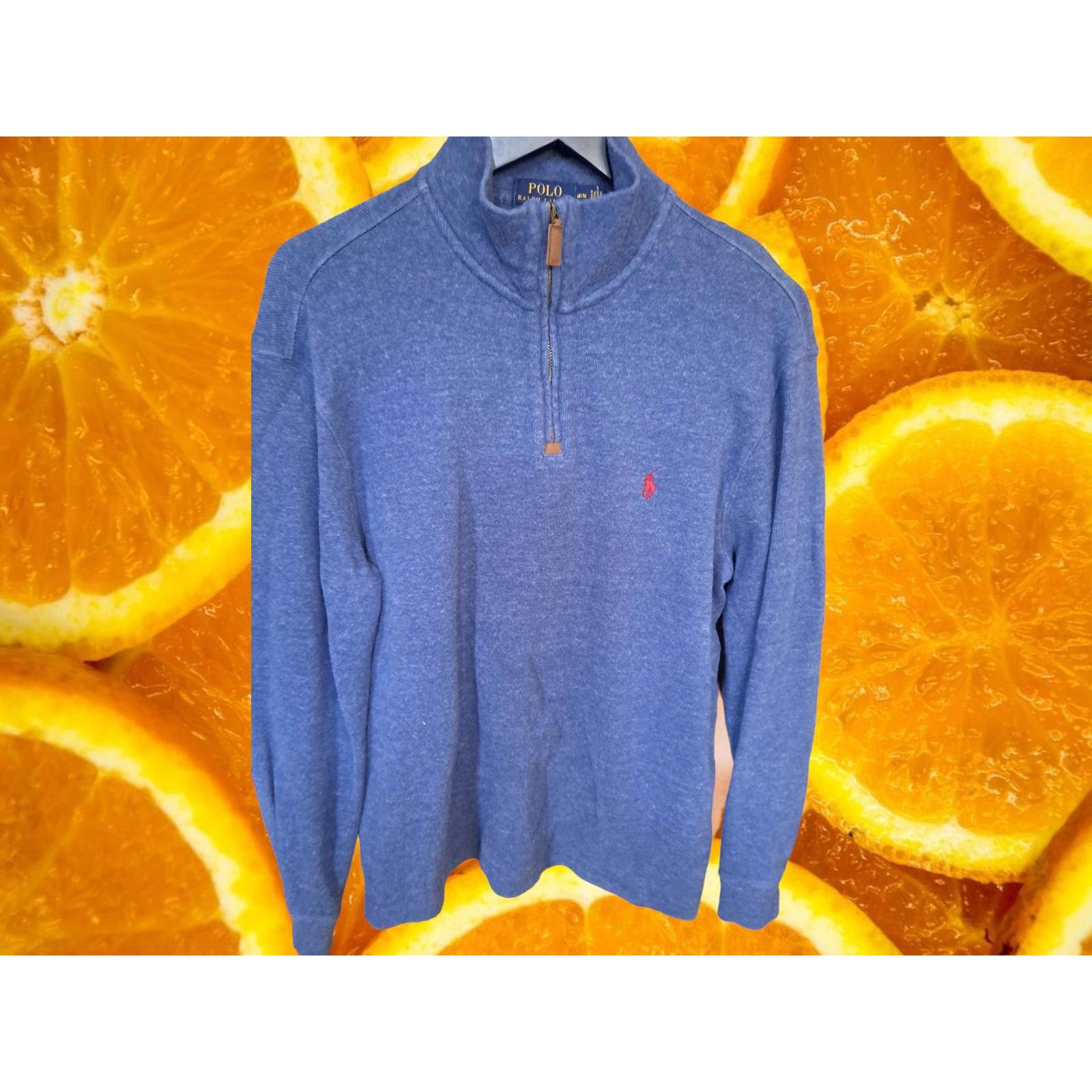 Polo Ralph Lauren Polo Ralph Lauren Blue 1/4 Zip Long Sleeve Sweatshirt Size M Size US M / EU 48-50 / 2 - 1 Thumbnail