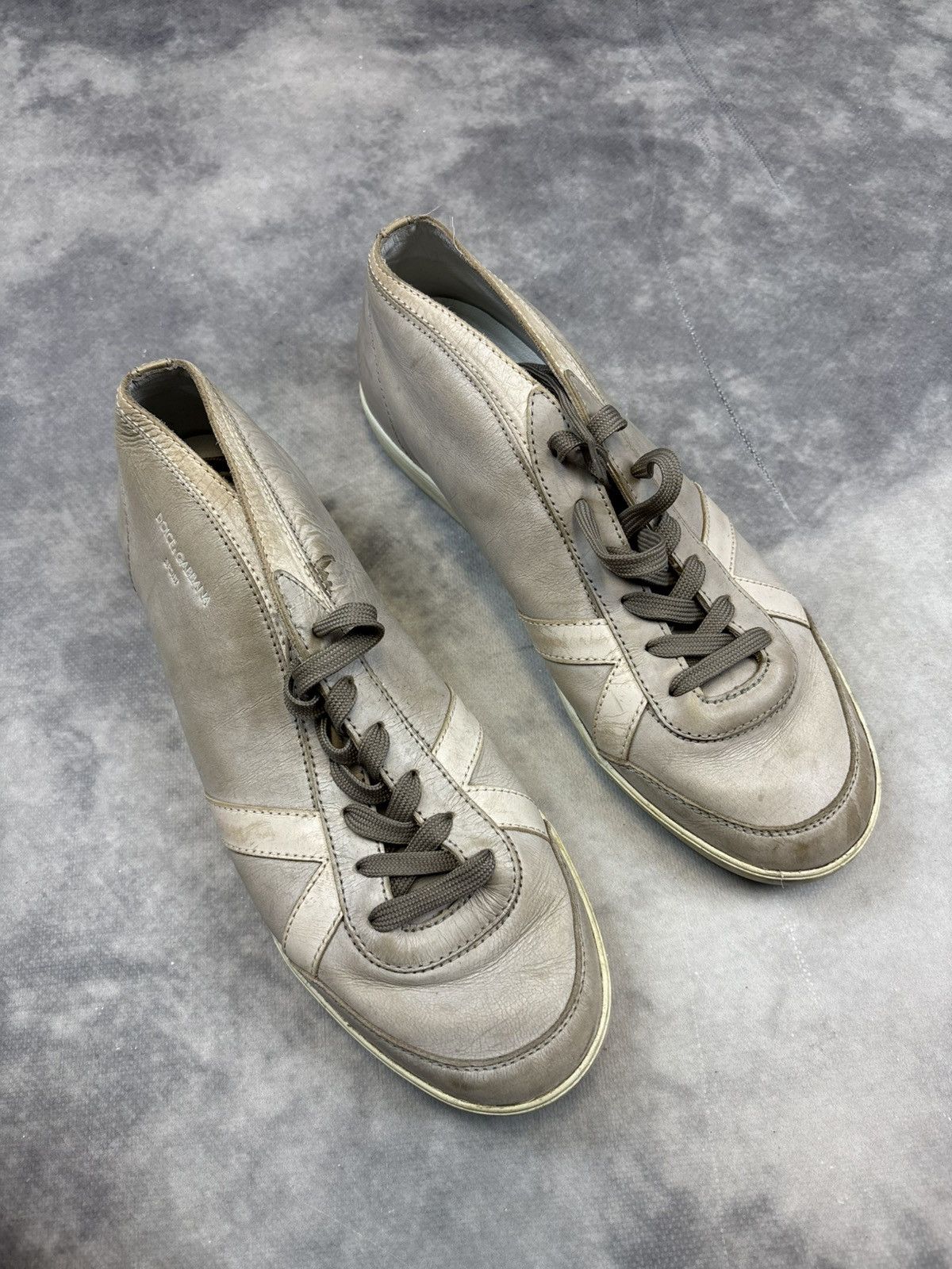 Dolce & Gabbana × Vintage Dolce & Gabbana D&G Leather Sneakers Streetwear designer y2k Size US 9 / EU 42 - 2 Thumbnail