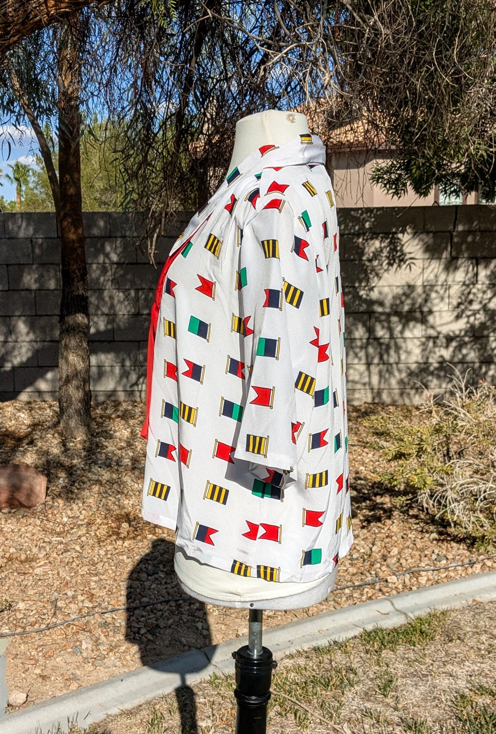 Other VTG 1990s Koret Career Petites Flag Fashion Sample Blouse Size XL / US 12-14 / IT 48-50 - 3 Thumbnail