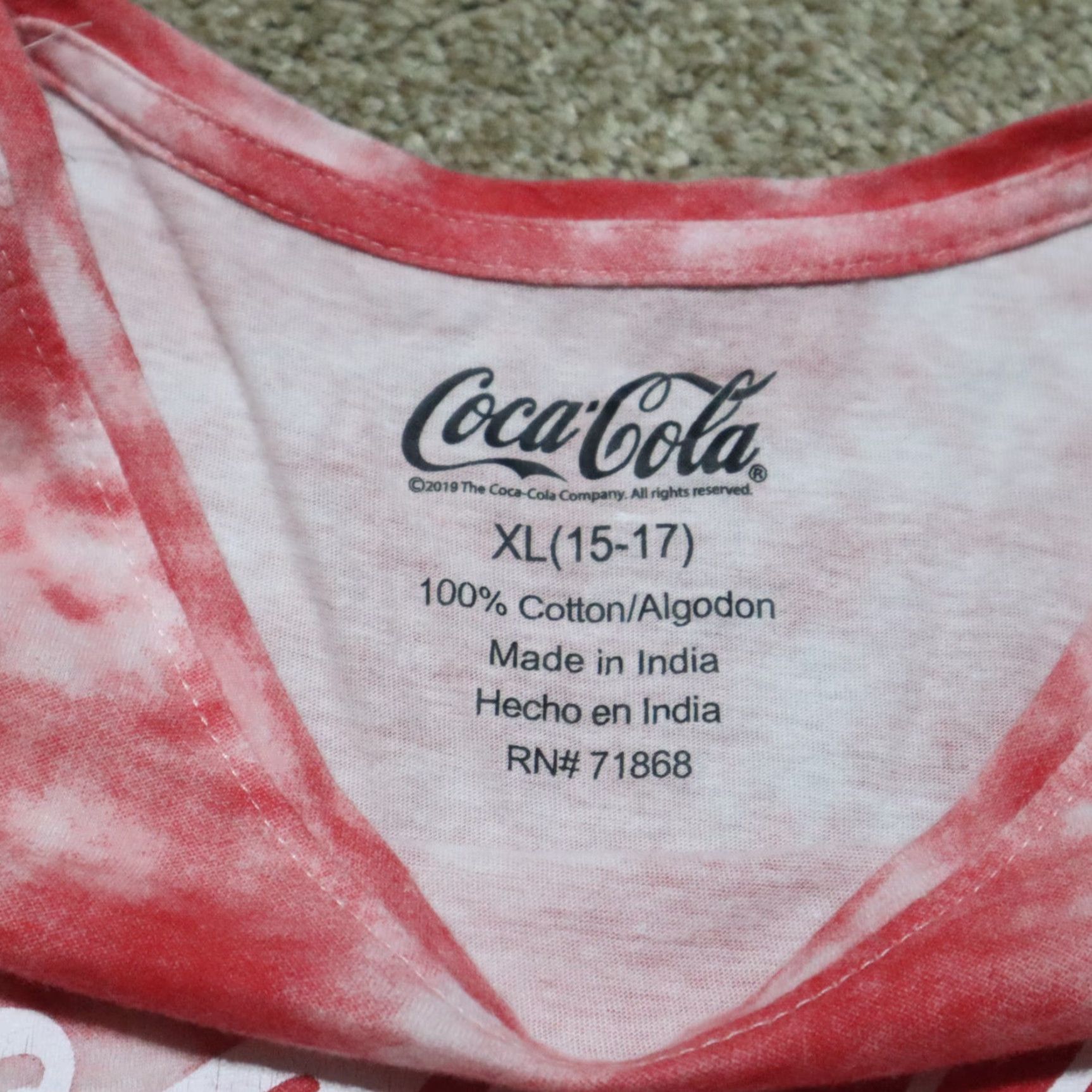 Vintage Coca-Cola Shirt Adult XL Red Tie Dye T-Shirt Logo Print Vintage: No Size XL / US 12-14 / IT 48-50 - 3 Thumbnail