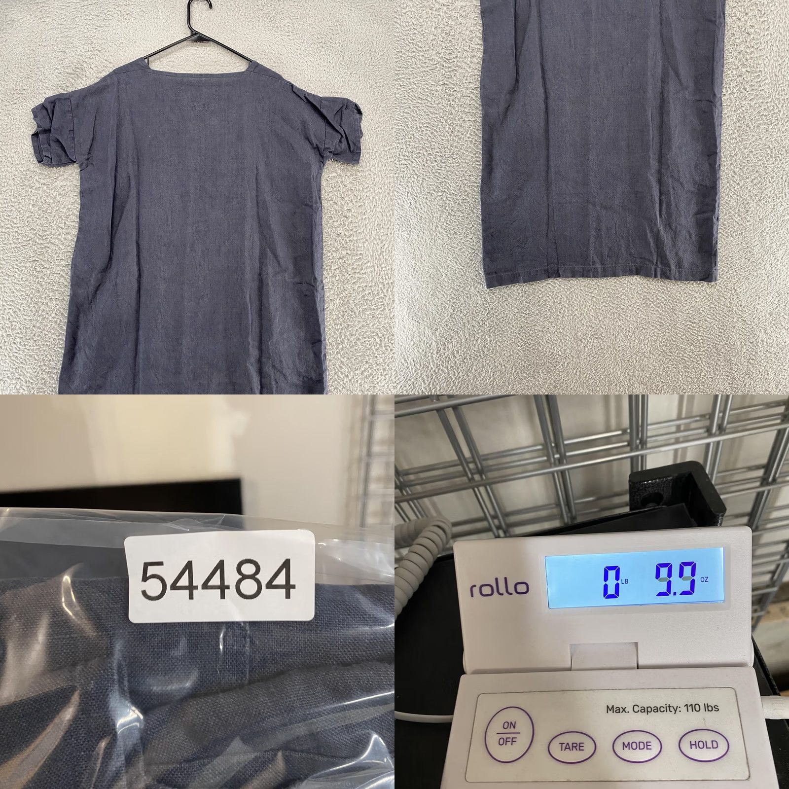 Vintage Not Perfect Linen Dress Womens One Size Blue Linen Shift Pockets Lagenlook Size ONE SIZE - 8 Thumbnail