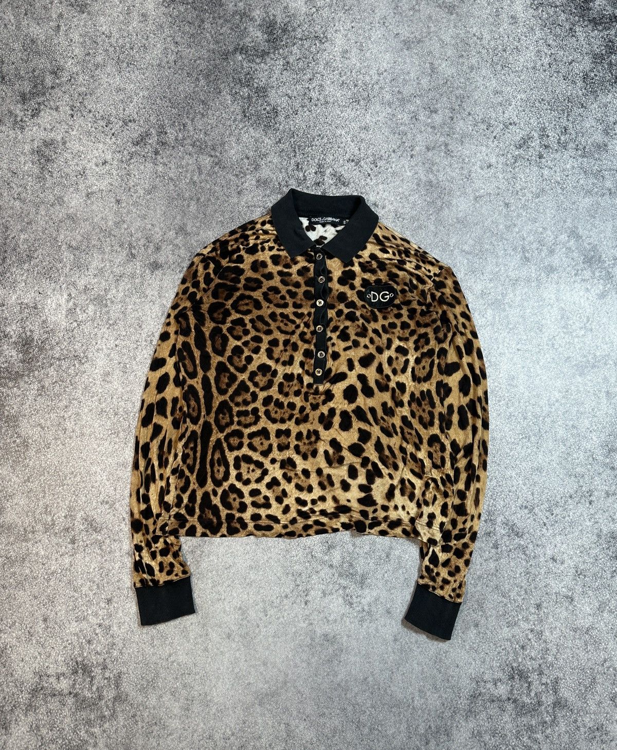 Dolce & Gabbana Y2K vintage Dolce&Gabbana Leopard Polo Long Streetwear Rare Size L / US 10 / IT 46 - 1 Thumbnail