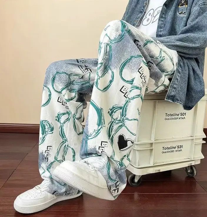 Japanese Brand Man Oversized Casual Pants Harajuku Style Wide Leg Straight Size US 30 / EU 46 - 4 Thumbnail