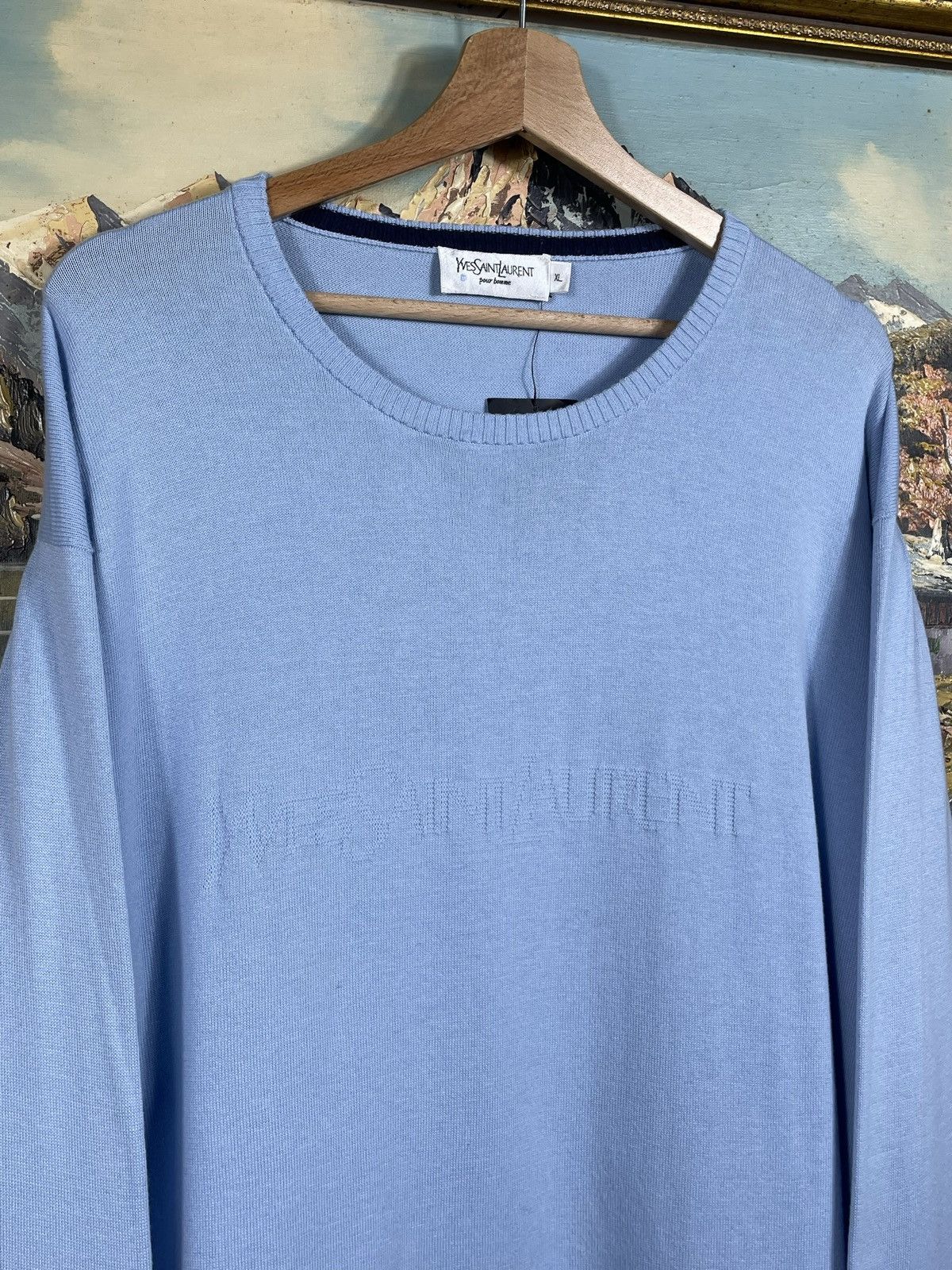Vintage × Yves Saint Laurent YSL 00s Retro Jumper Pull Knitwear Luxury High End Designer Size US XL / EU 56 / 4 - 5 Thumbnail