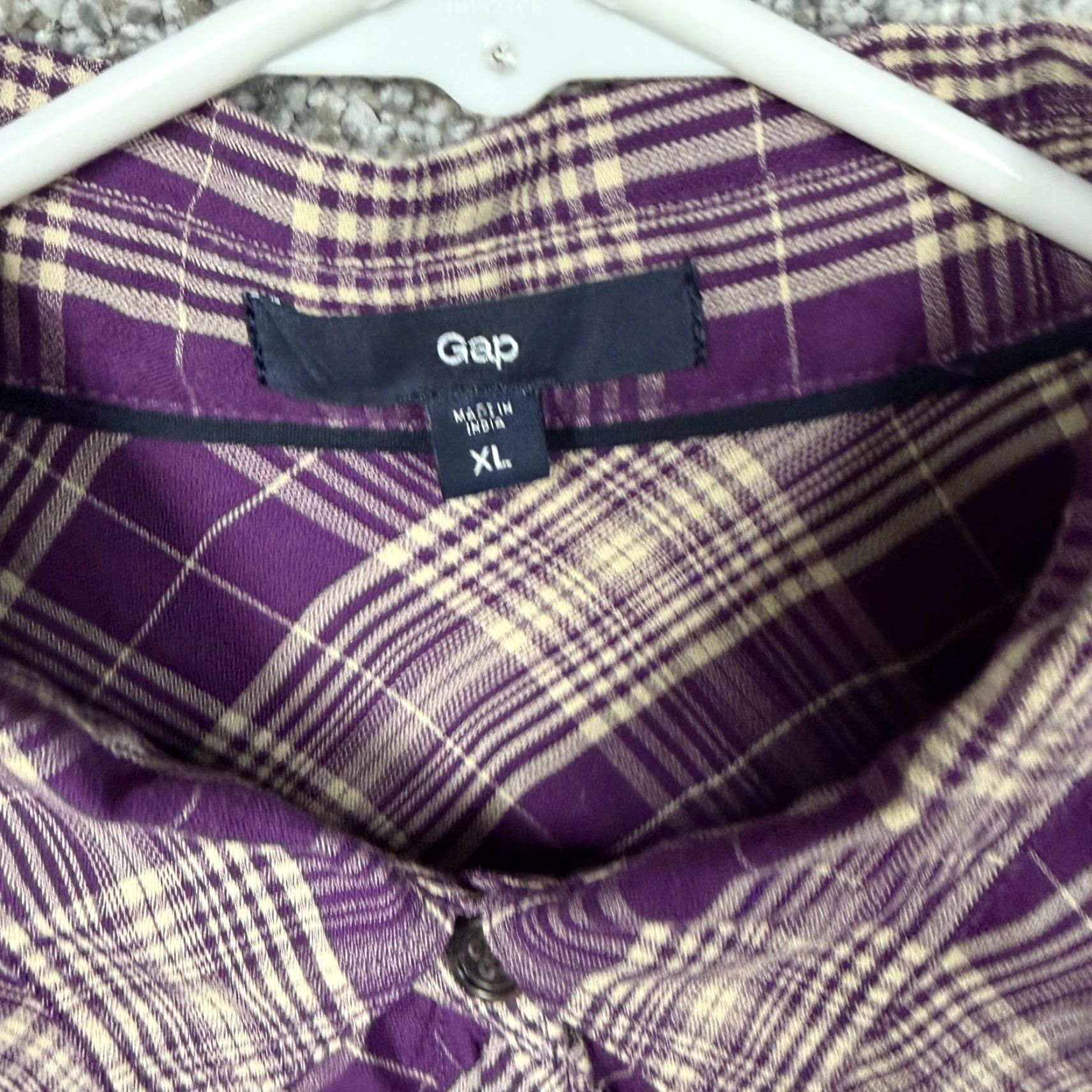 Gap VINTAGE Gap Shirt XL Purple Plaid Western Cowgirl Ruffle 90s Casual Womens Size XL / US 12-14 / IT 48-50 - 5 Thumbnail