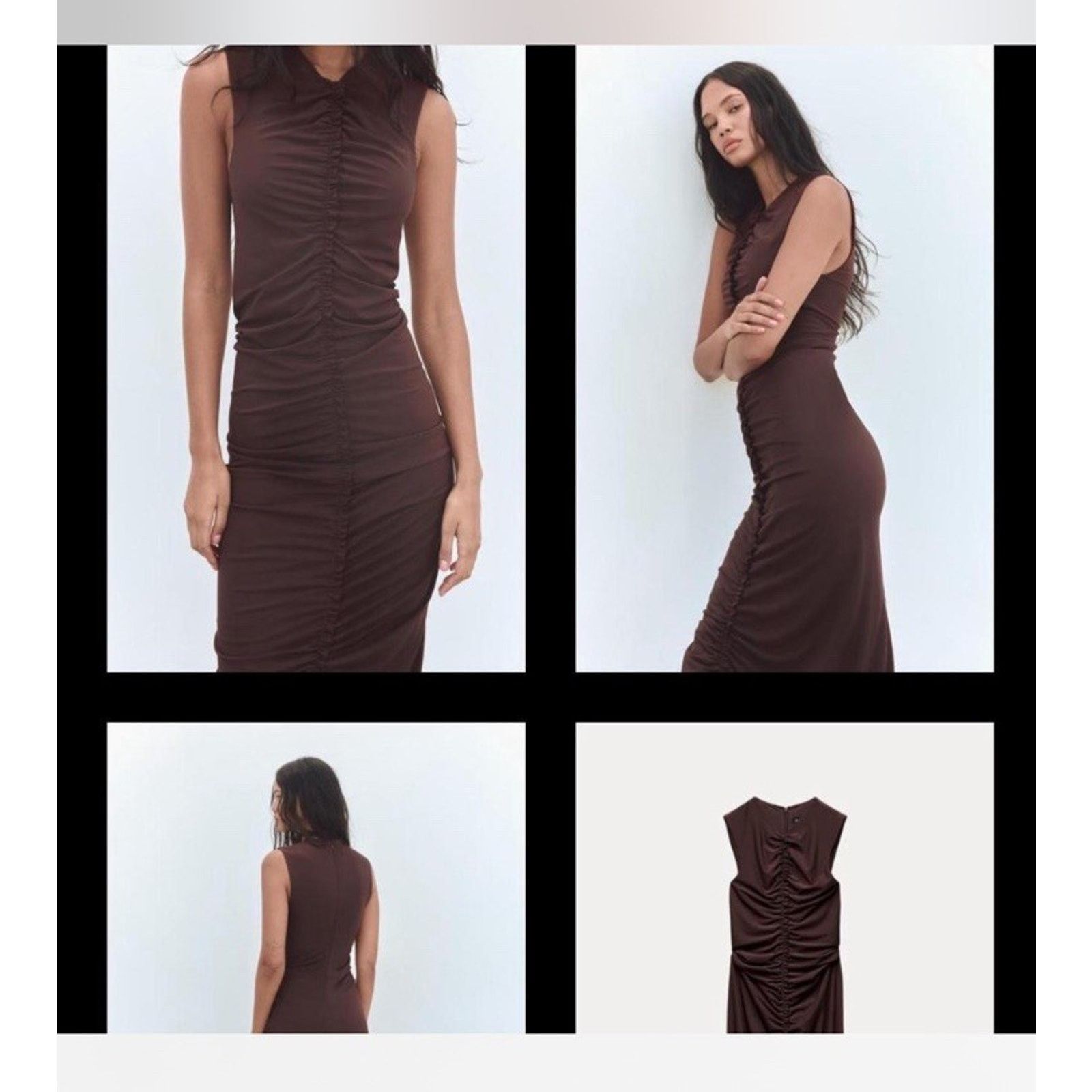 Zara ZARA CENTRAL RUFFLED MIDI DRESS- BRAND NEW SIZE M Size M / US 6-8 / IT 42-44 - 3 Thumbnail