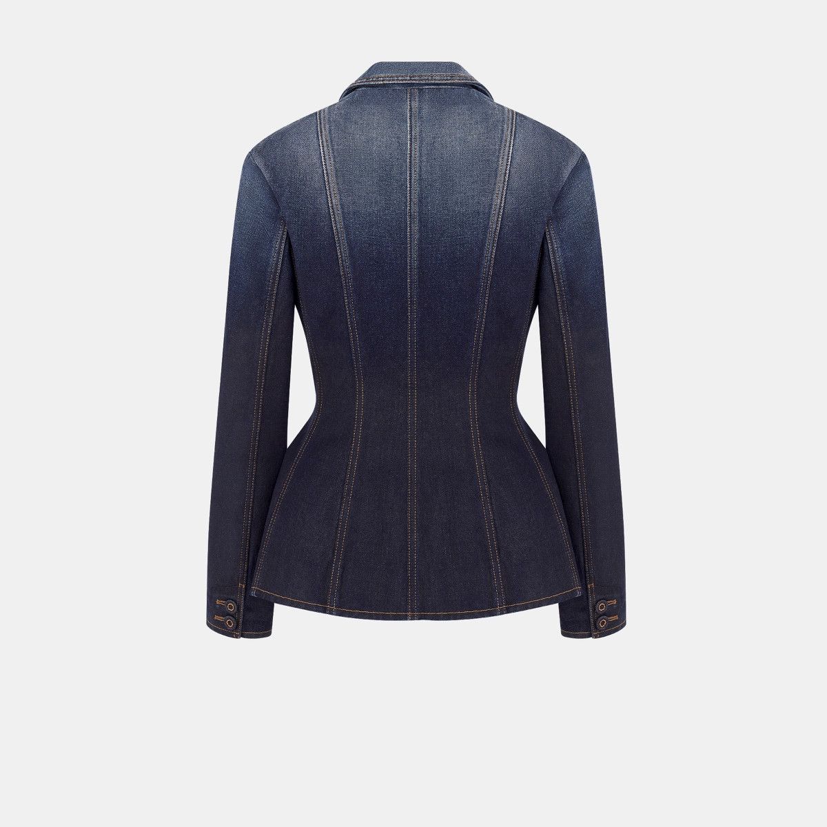 Dior o1bcso1str0225 Denim Bar Jacket in Gradient Blue Size M / US 6-8 / IT 42-44 - 2 Thumbnail