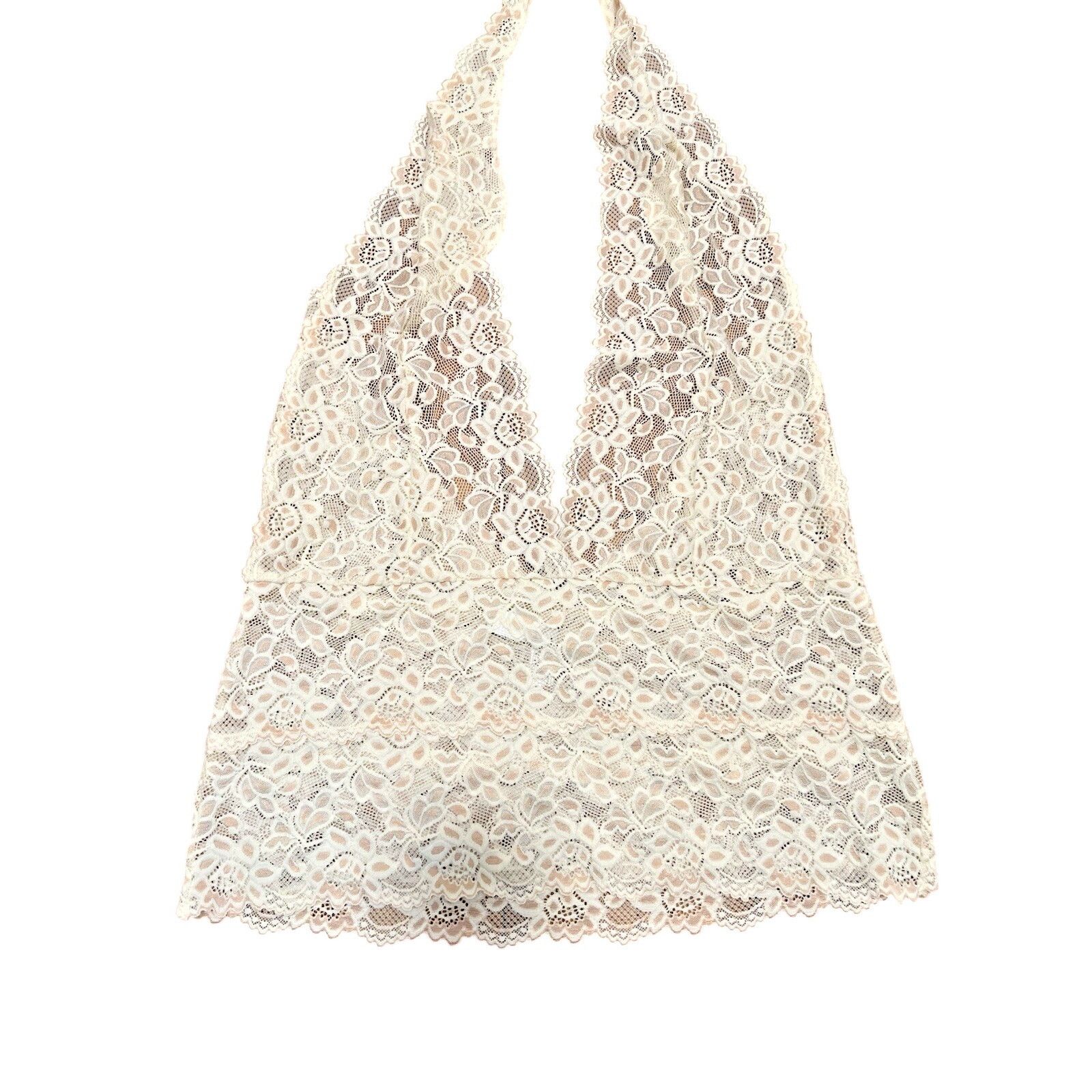 & Other Stories Frederick's of Hollywood SZ 1X Jessica Lace Whit Top A003123 Size ONE SIZE - 4 Thumbnail