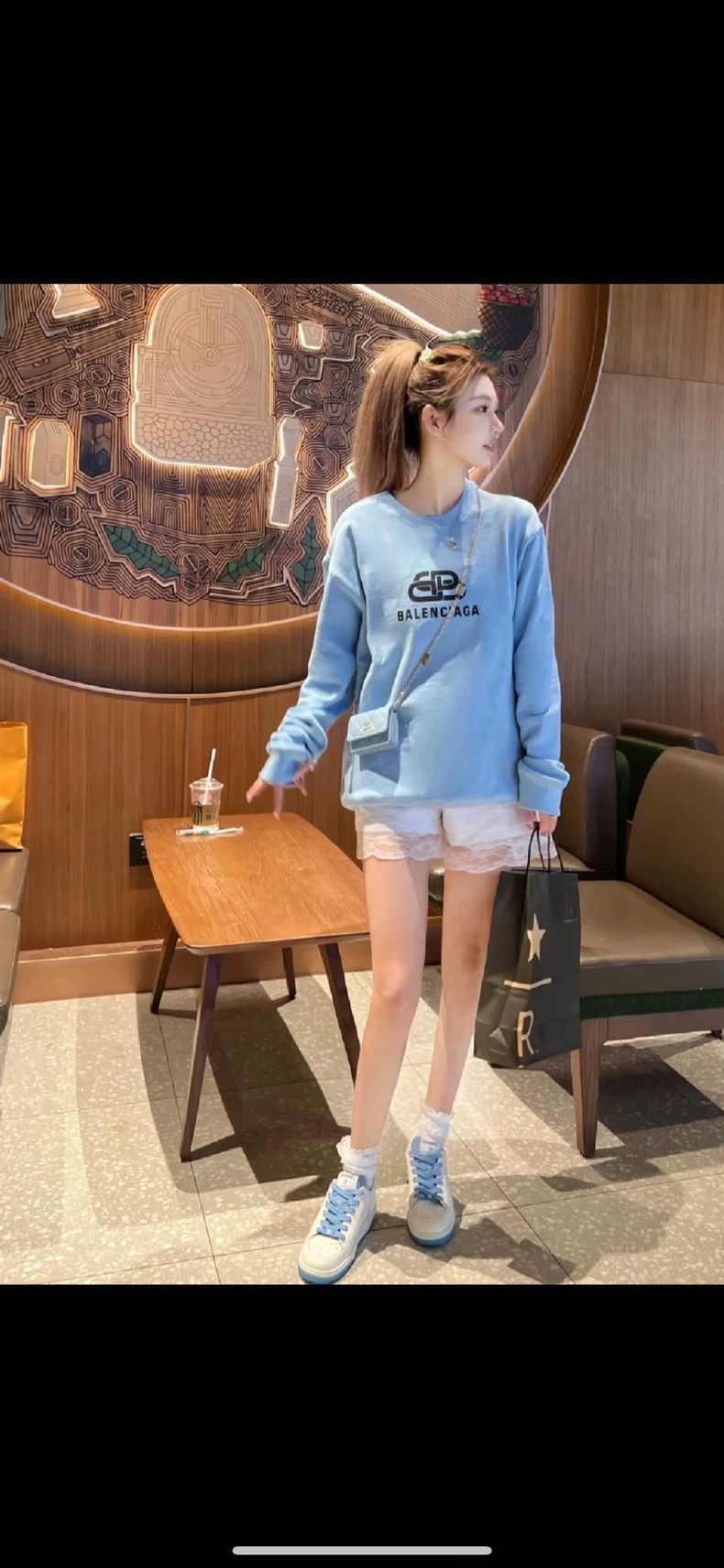 Balenciaga Balenciaga Buckle Sky Blue Long Sleeve 2501-Nextarrow Size US XS / EU 42 / 0 - 7 Thumbnail