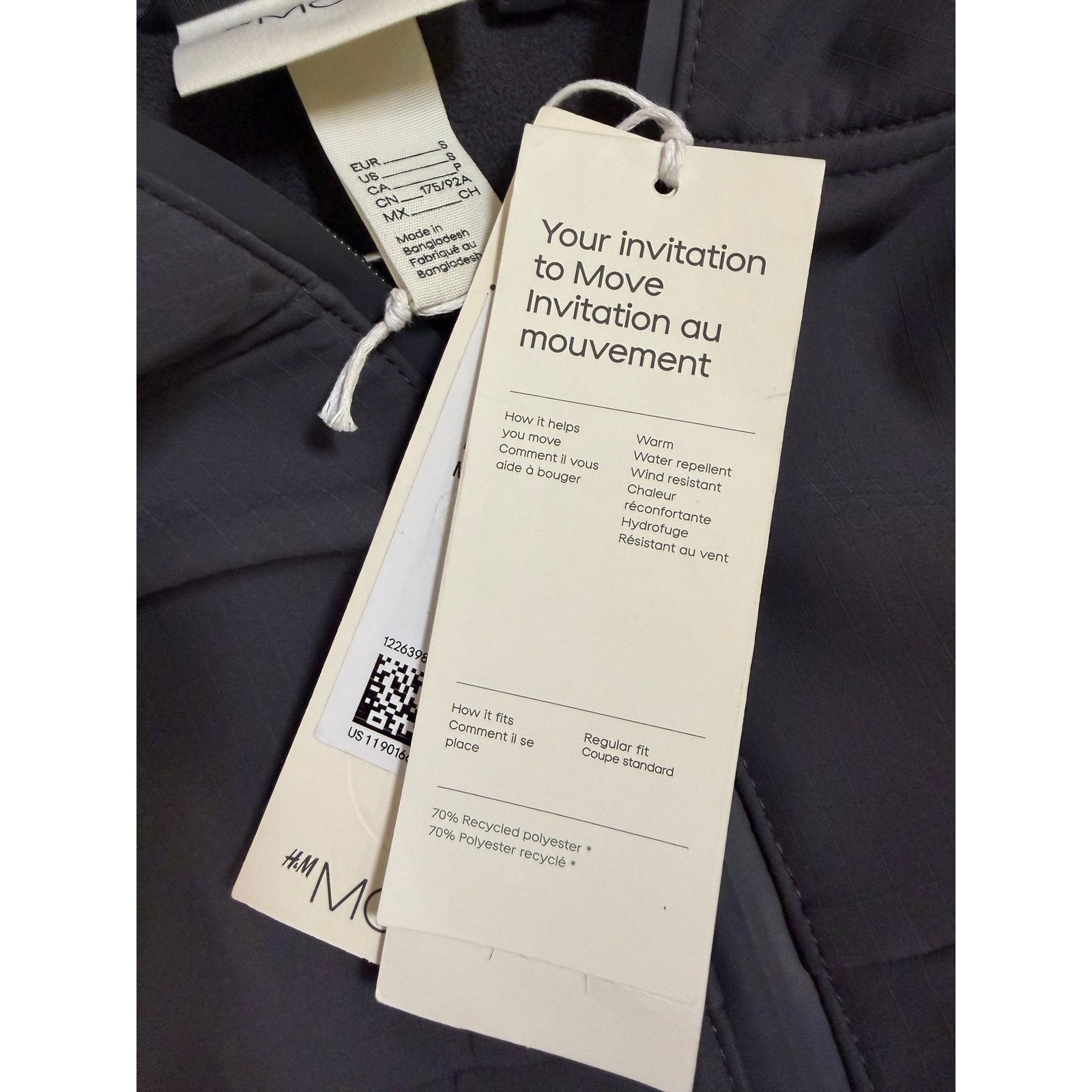 H&M H&M Move NWT Grey Polyester Rain Jacket Size US S / EU 44-46 / 1 - 9 Thumbnail