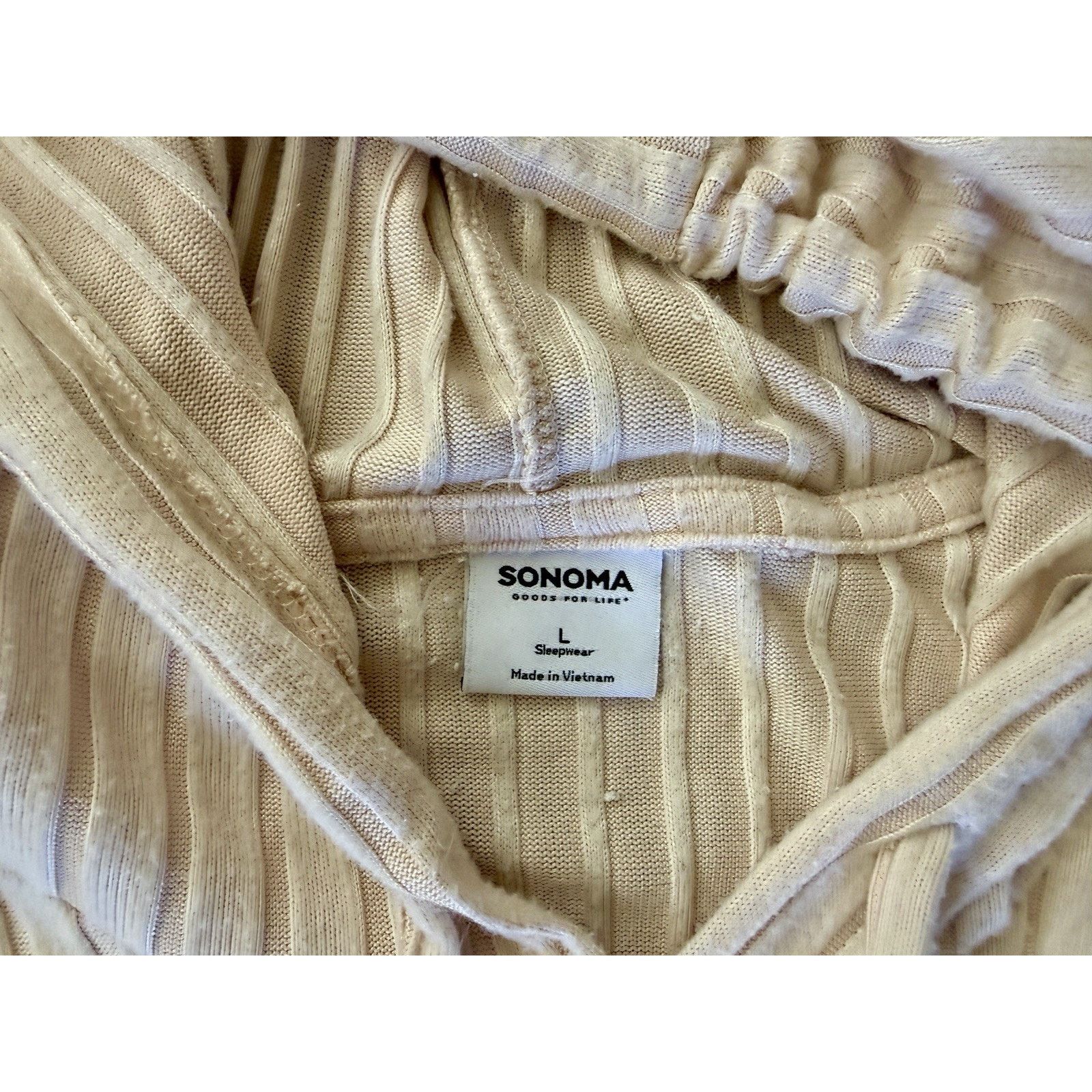 Sonoma Sonoma Pullover Hoodie Cream Long Sleeve Kangaroo Pocket Size L / US 10 / IT 46 - 7 Thumbnail