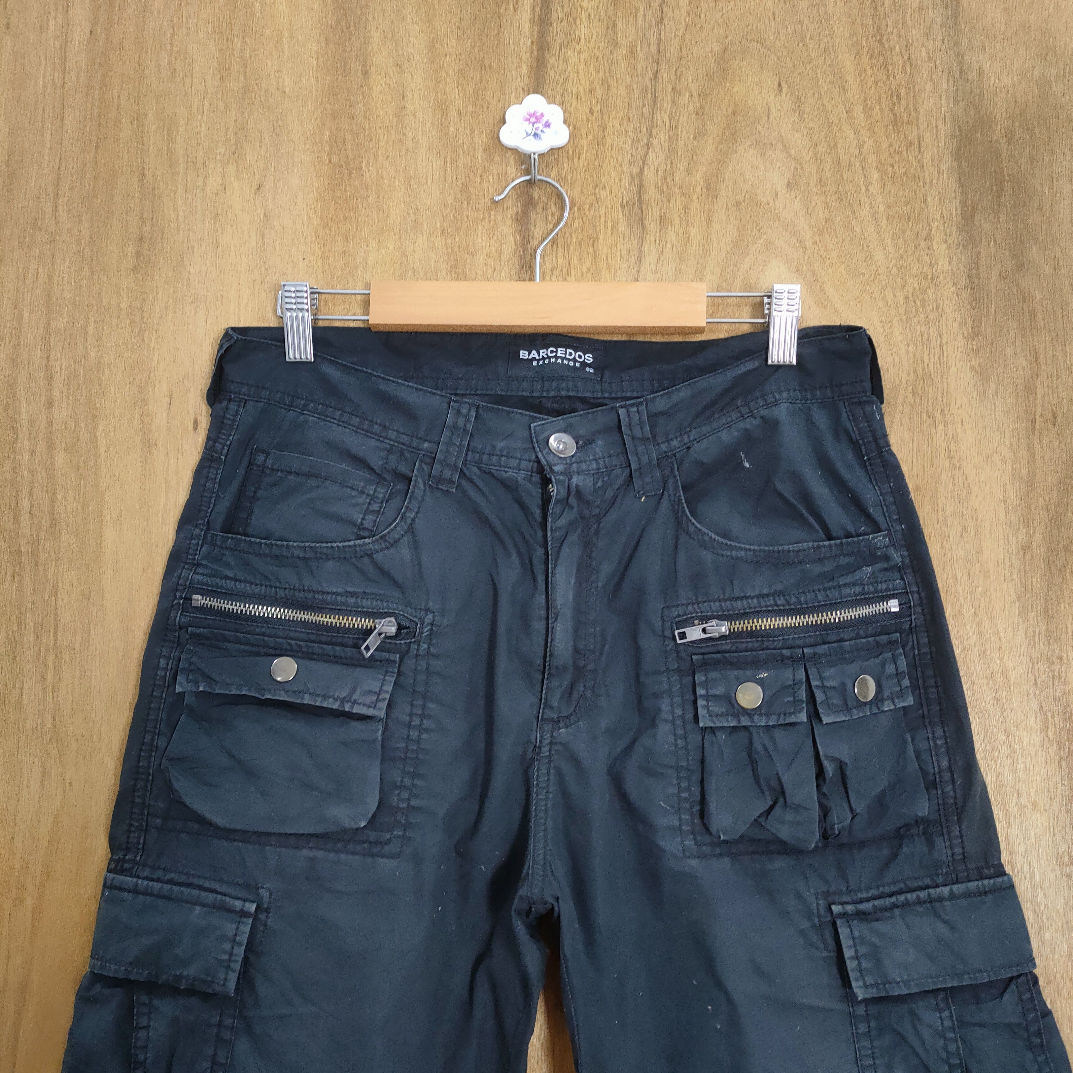 Japanese Brand BARCEDOS BLACK MULTIPOCKET CARGO PANTS Size US 32 / EU 48 - 2 Thumbnail