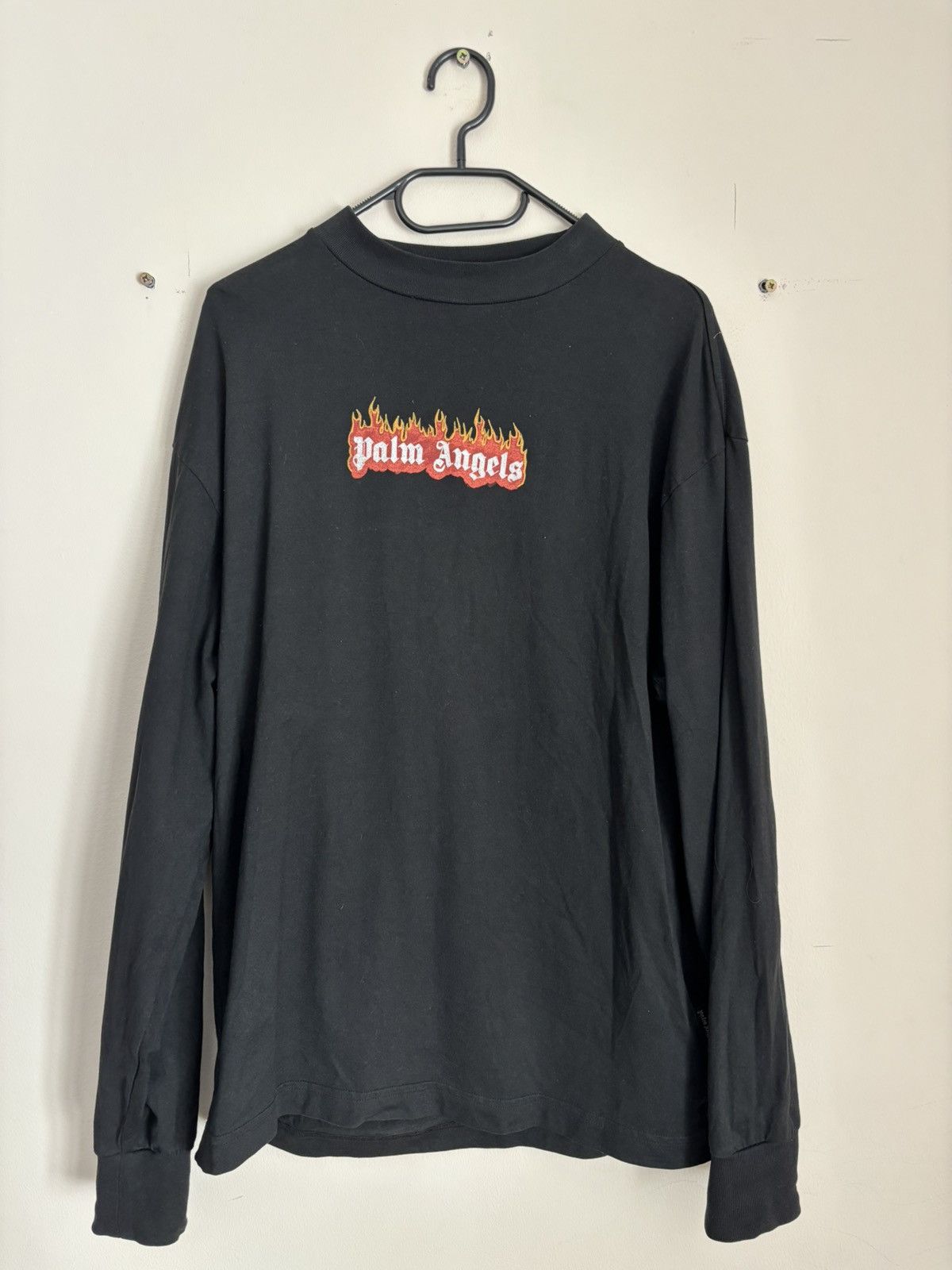 Palm Angels Palm Angels Burning Logo Long Sleeve Tee Size US M / EU 48-50 / 2 - 1 Thumbnail