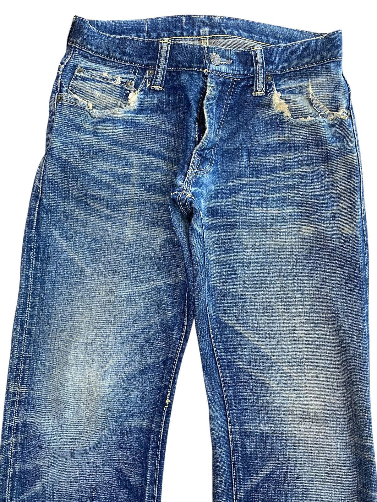 TMT TMT Brand Whiskers Faded Wash Style Straight Cut Jeans Size US 29 - 2 Thumbnail