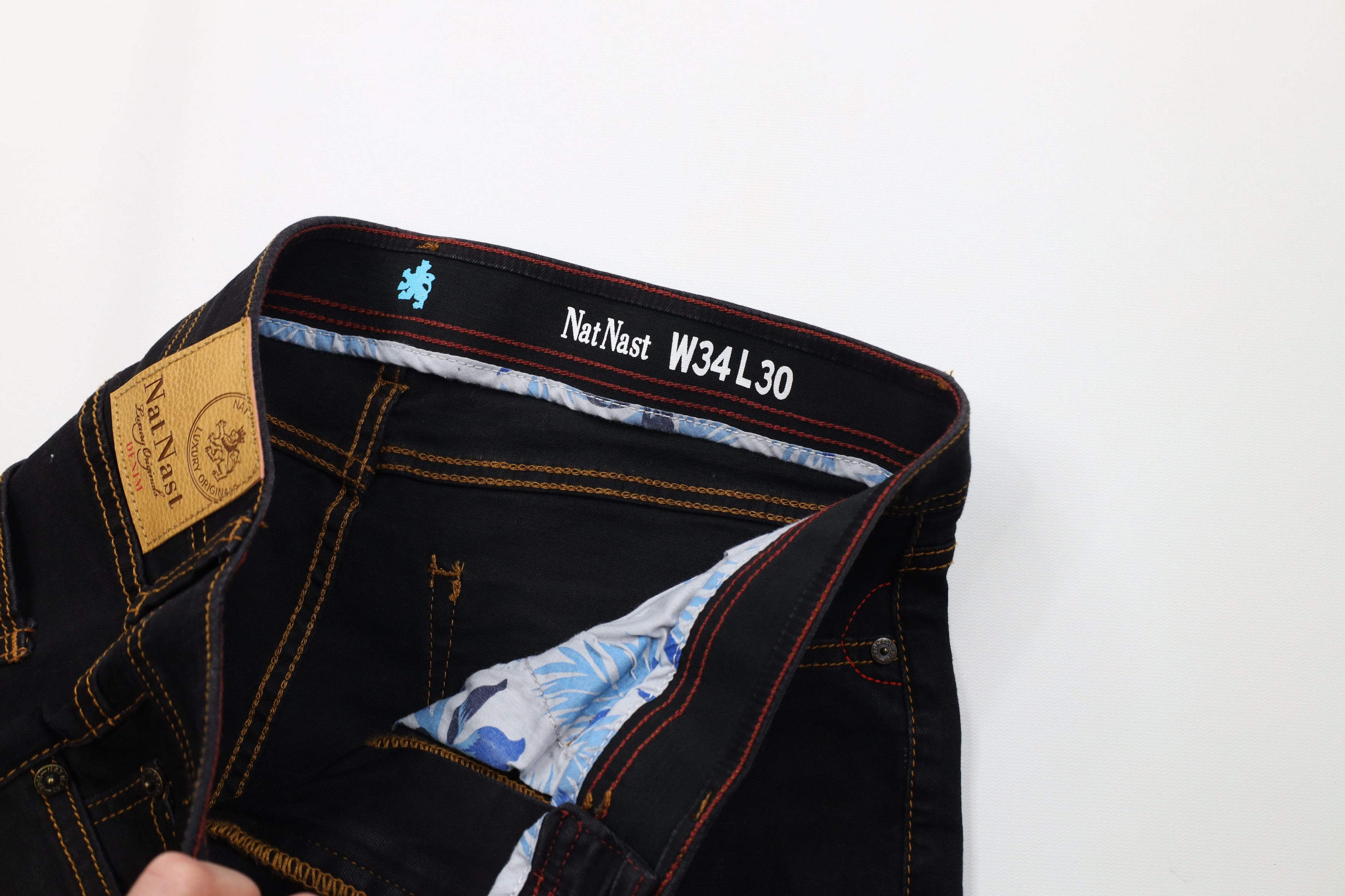 Nat Nast Nat Nast Luxury Originals Stretch Straight Leg Denim Jeans Size US 34 / EU 50 - 7 Thumbnail
