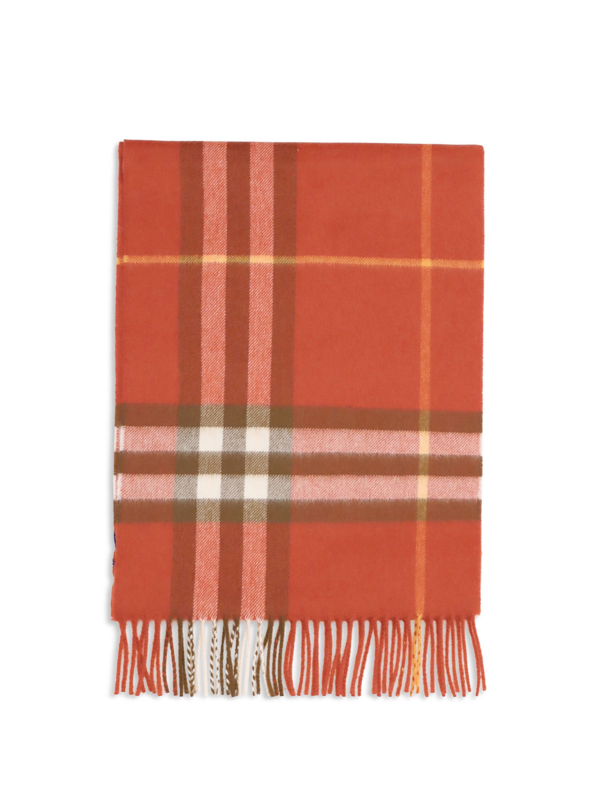 Burberry Cashmere Check Scarf Size ONE SIZE - 1 Thumbnail