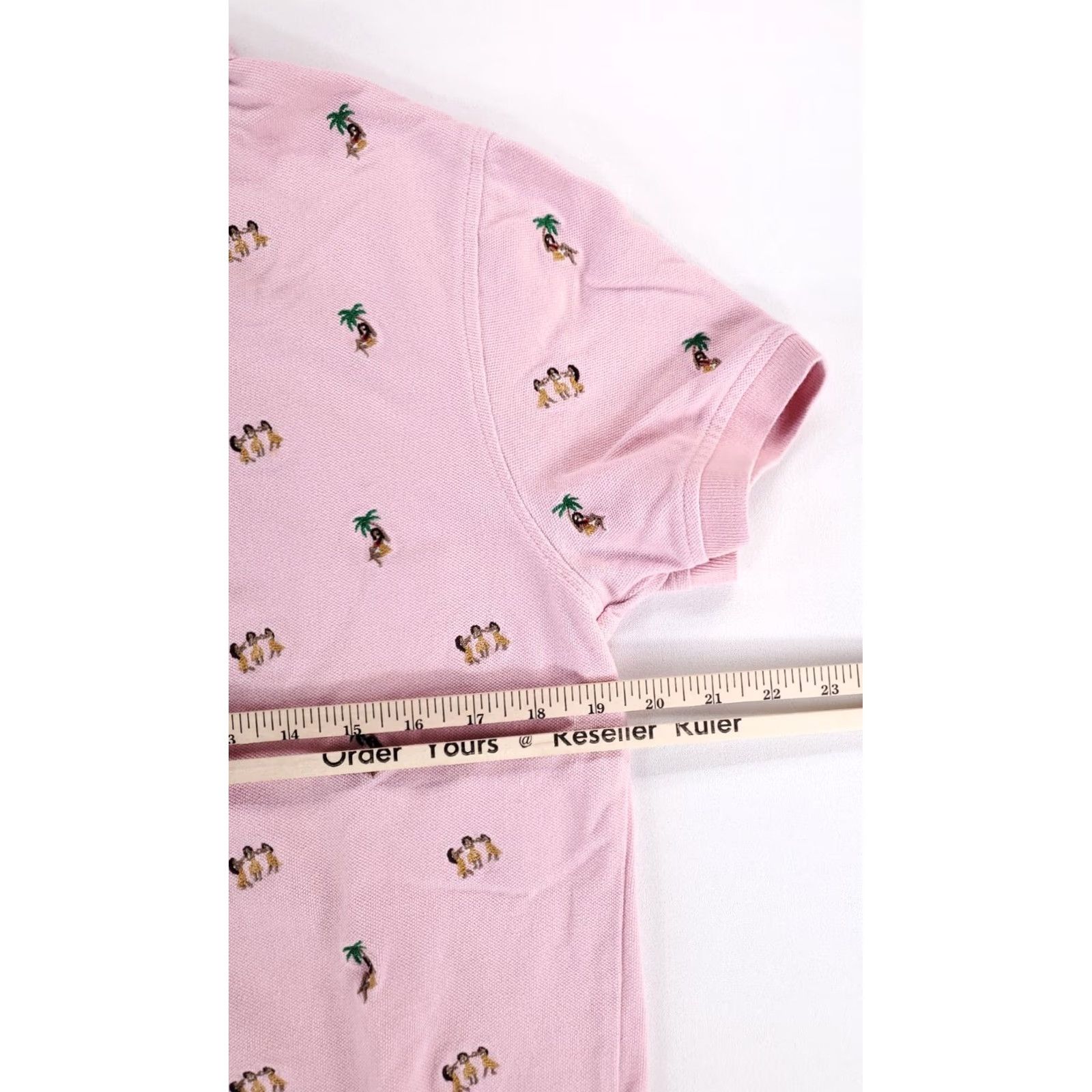 J.Crew J.CREW Polo Shirt Mens M Pink All Over Embroidered Hula Girls Oarsman Size US M / EU 48-50 / 2 - 5 Thumbnail