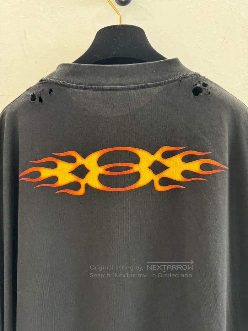 Balenciaga Balenciaga Yellow Double Ring Flame Black Short Sleeve Size US L / EU 52-54 / 3 - 5 Thumbnail