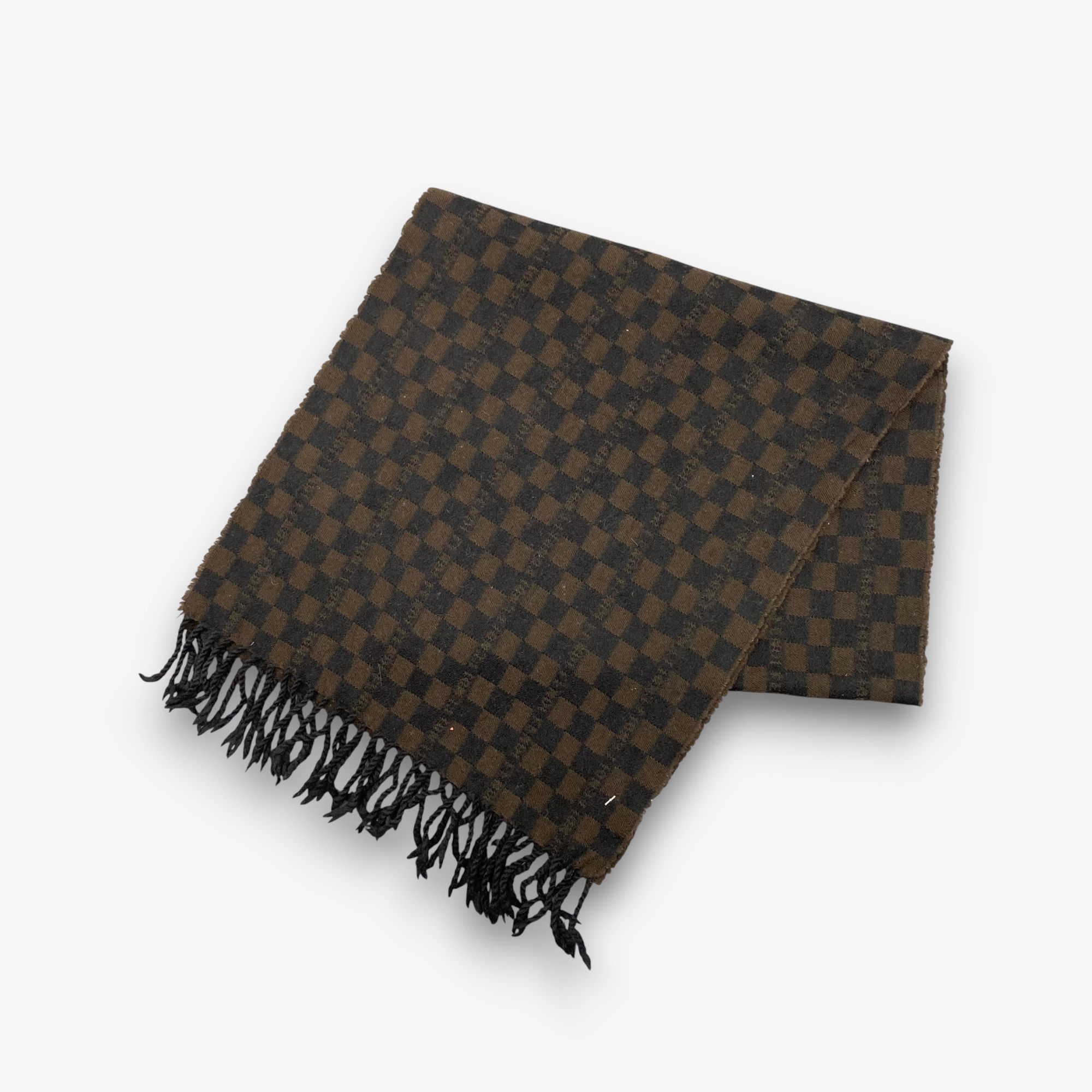 Fendi Vintage Fendi Scarf Muffler Wool FF Monogram Check Scarves Size ONE SIZE - 2 Thumbnail