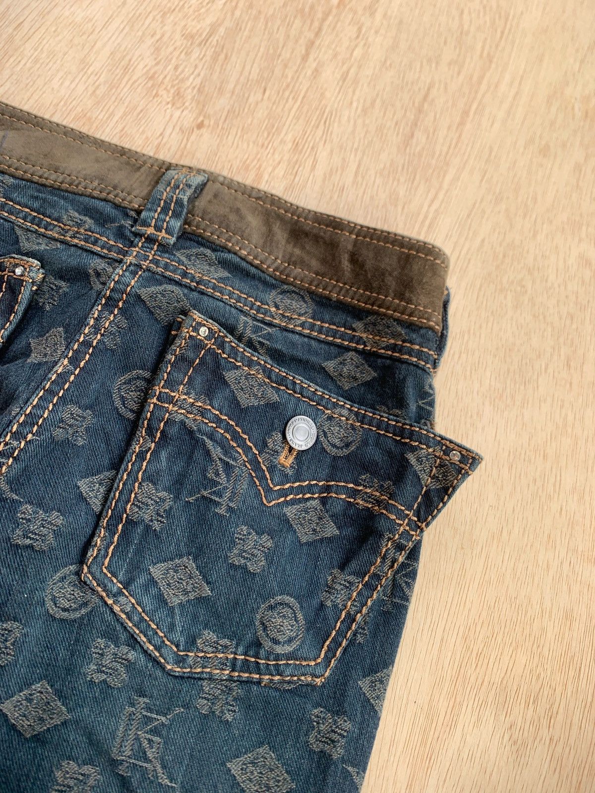 Hysteric Glamour × Japanese Brand Vintage Monogram Flare Bootcut Pants Size US 28 / EU 44 - 5 Thumbnail