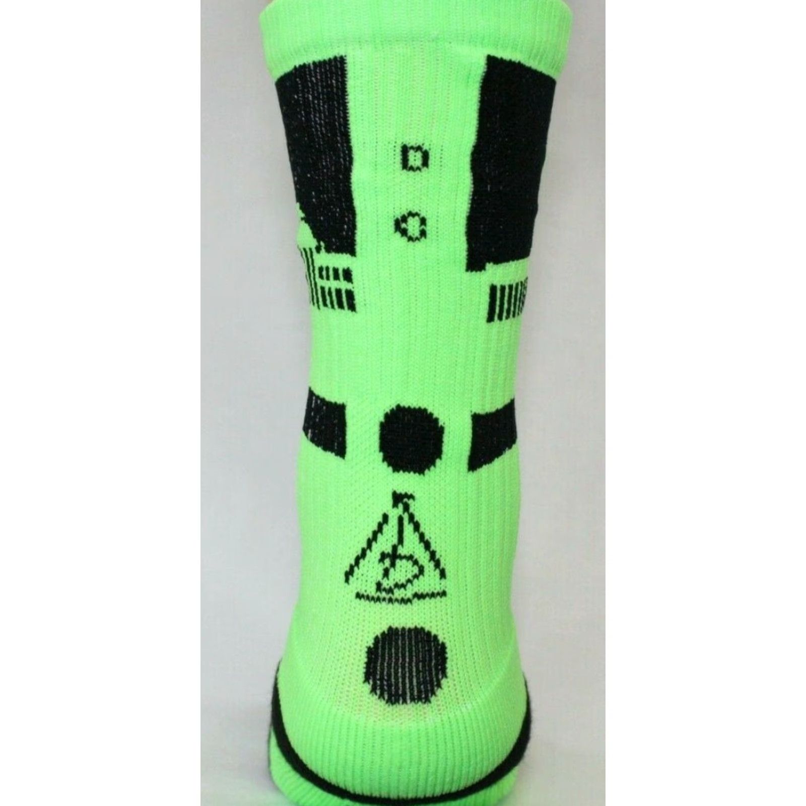 Vintage Rep It City Washington DC Lime Green Black CoolMax Basketball Socks Mens M/L Socks Size ONE SIZE - 2 Thumbnail