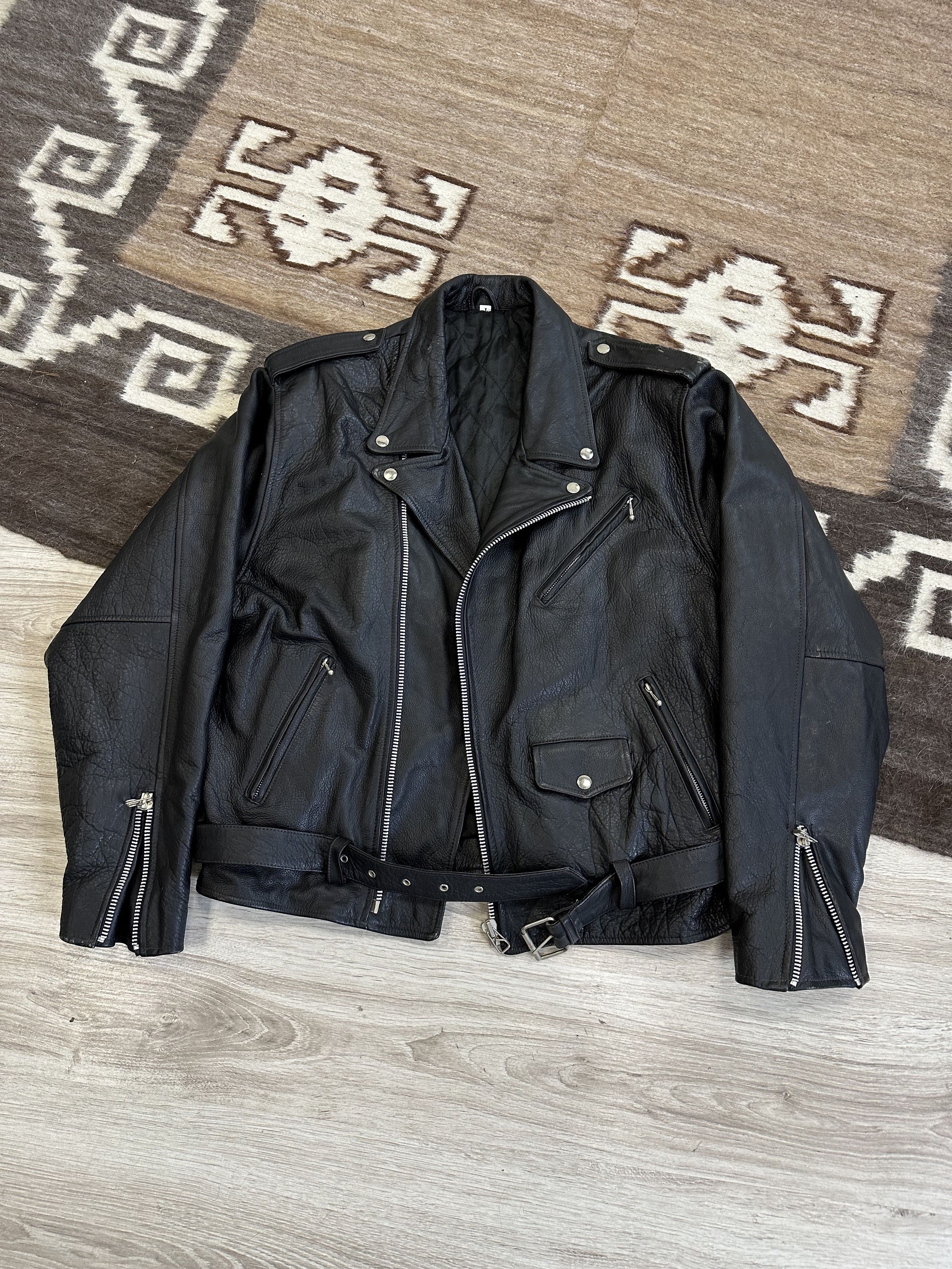 Vintage Vintage Leather Racing Biker Moto Jacket 6606AC Size US L / EU 52-54 / 3 - 2 Thumbnail