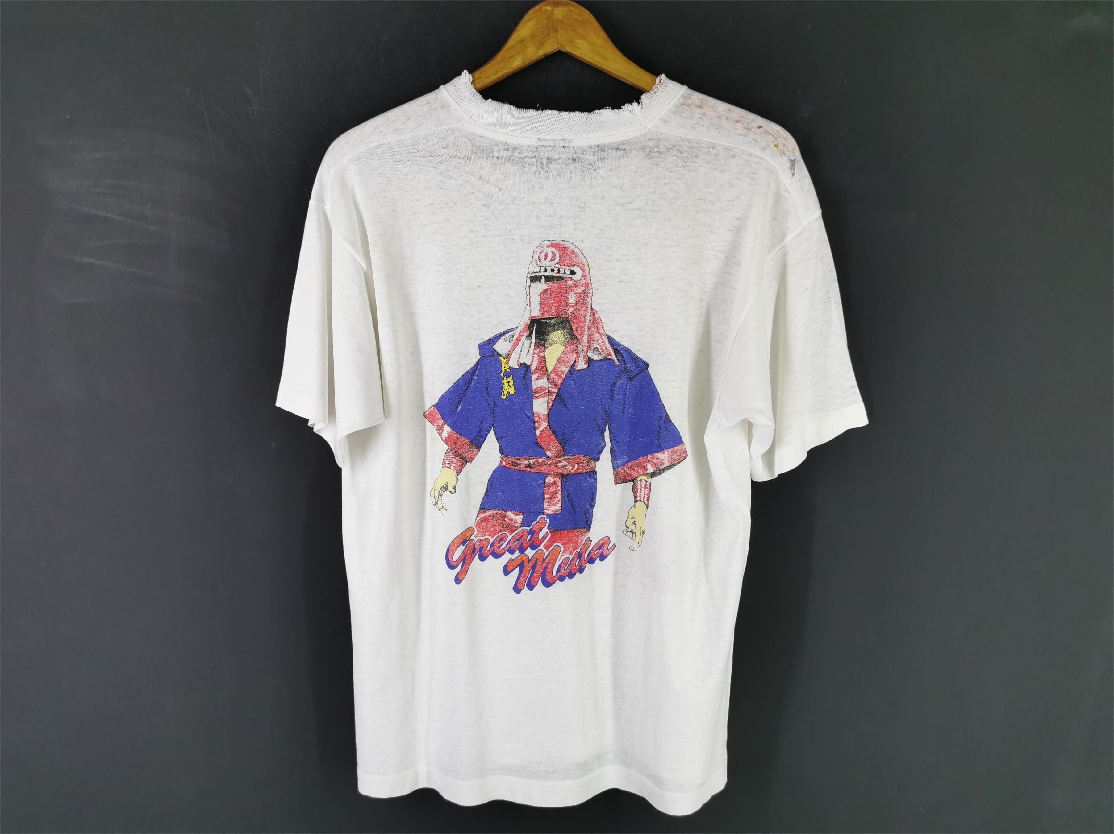 Vintage Distressed Vintage 80's Great Muta Awesome Dream NJPW Tee Size US M / EU 48-50 / 2 - 2 Thumbnail