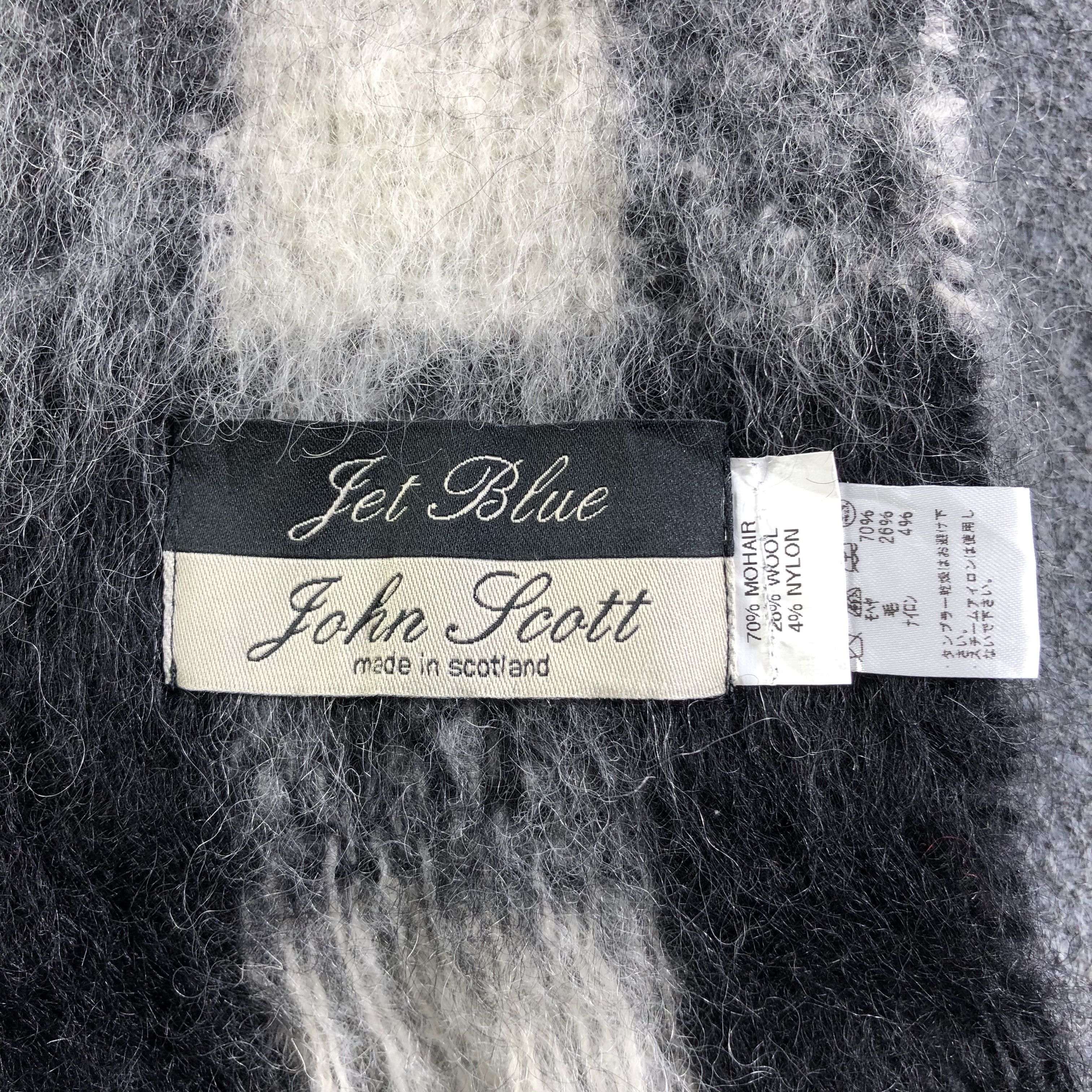 Vintage John Scott Mohair Scarf / Muffler / Neckwear P063 Size ONE SIZE - 5 Thumbnail