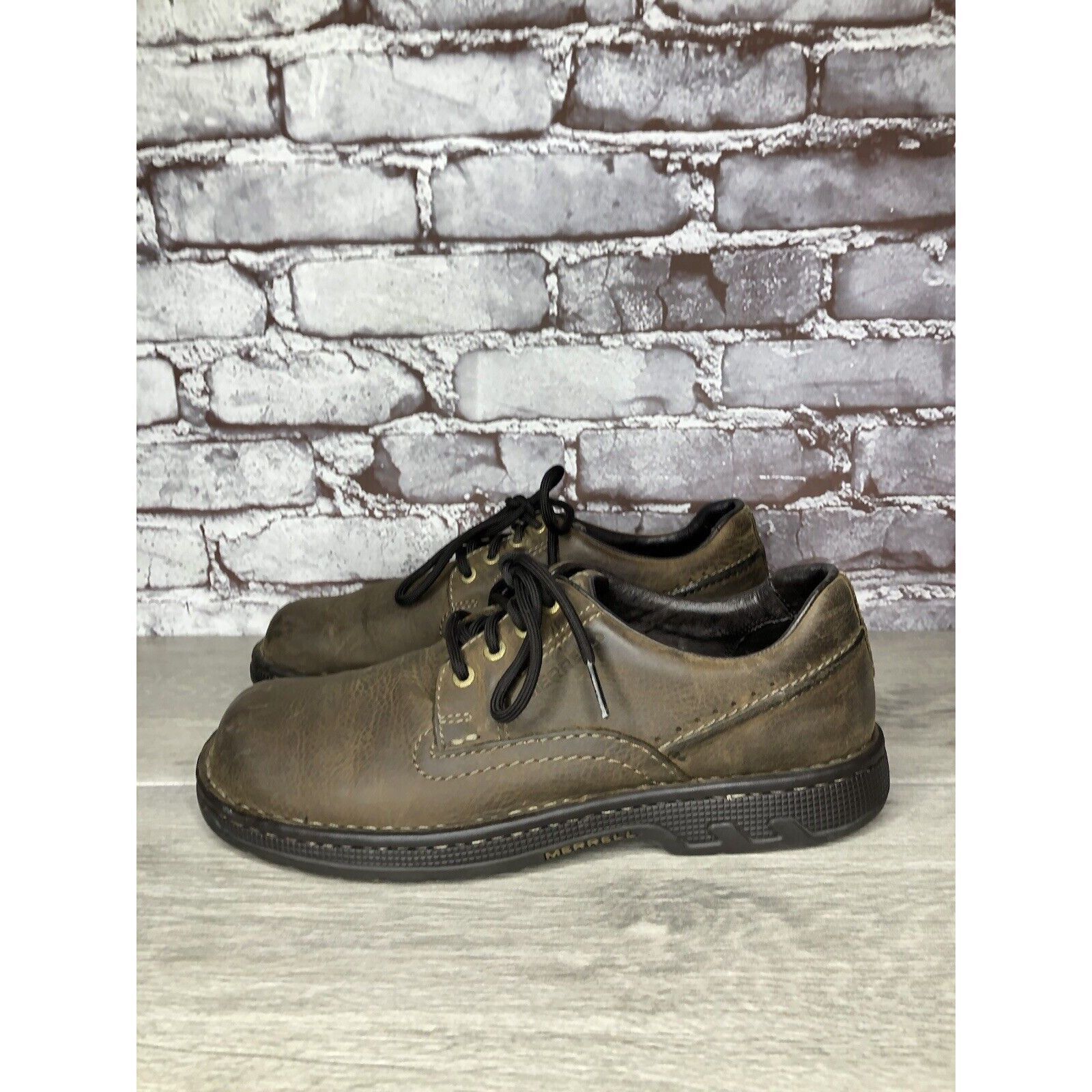 Merrell Merrell Brown Leather World Rambler Lace Up Casual Shoes Men Size US 9 / EU 42 - 1 Thumbnail