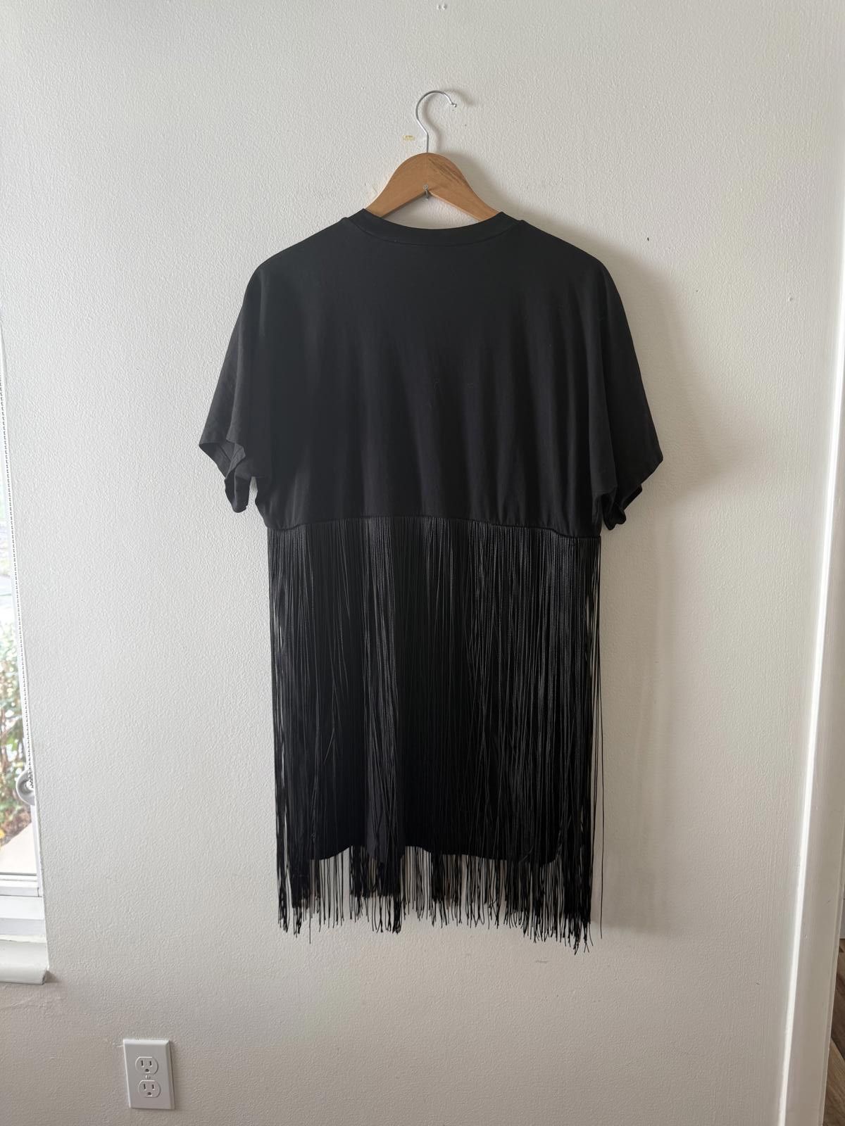 Other ASOS DESIGN Black Fringe Knee-Length Dress Size M / US 6-8 / IT 42-44 - 4 Thumbnail