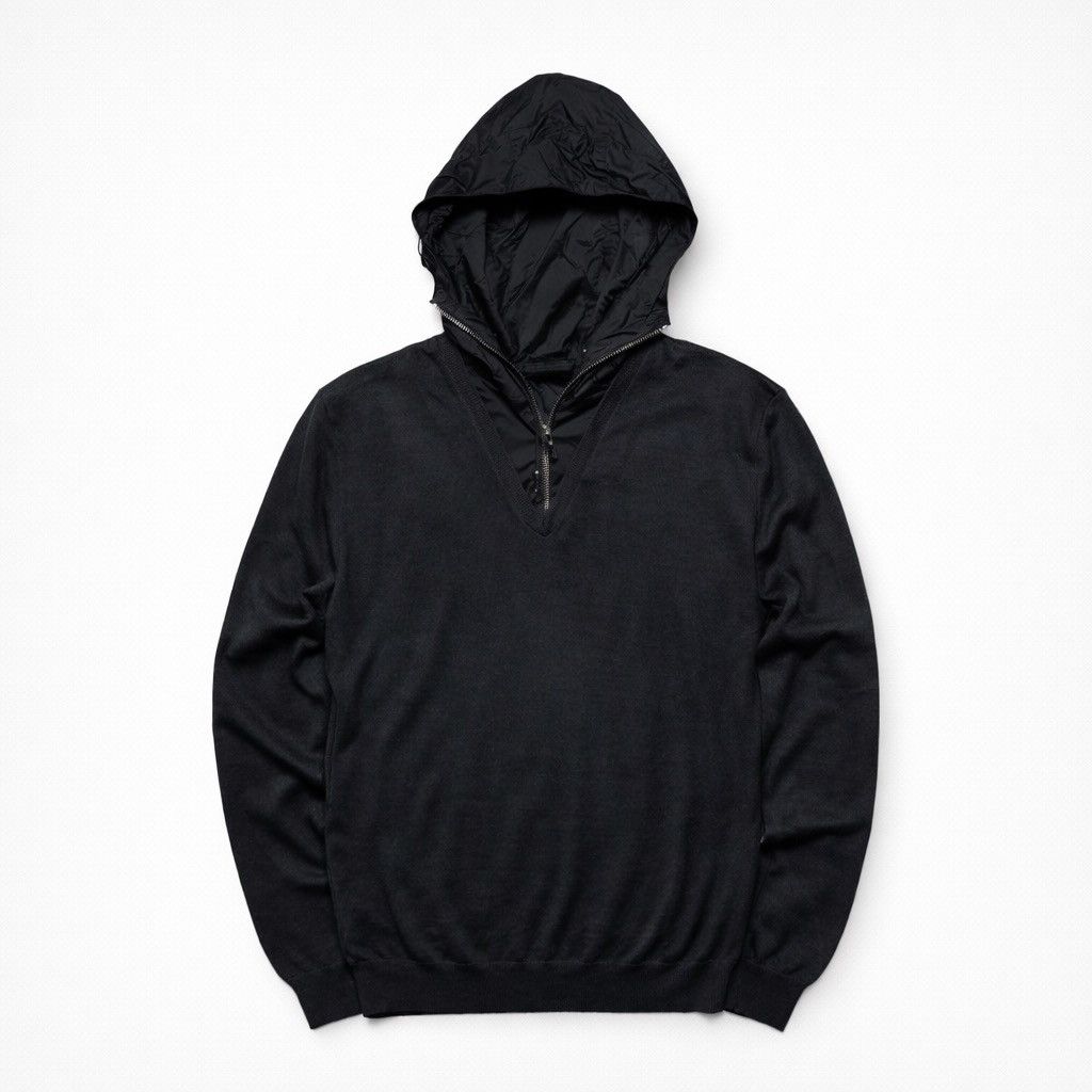 Prada Prada Luxury Hoodie Nylon Size M Vintage Size US M / EU 48-50 / 2 - 1 Thumbnail