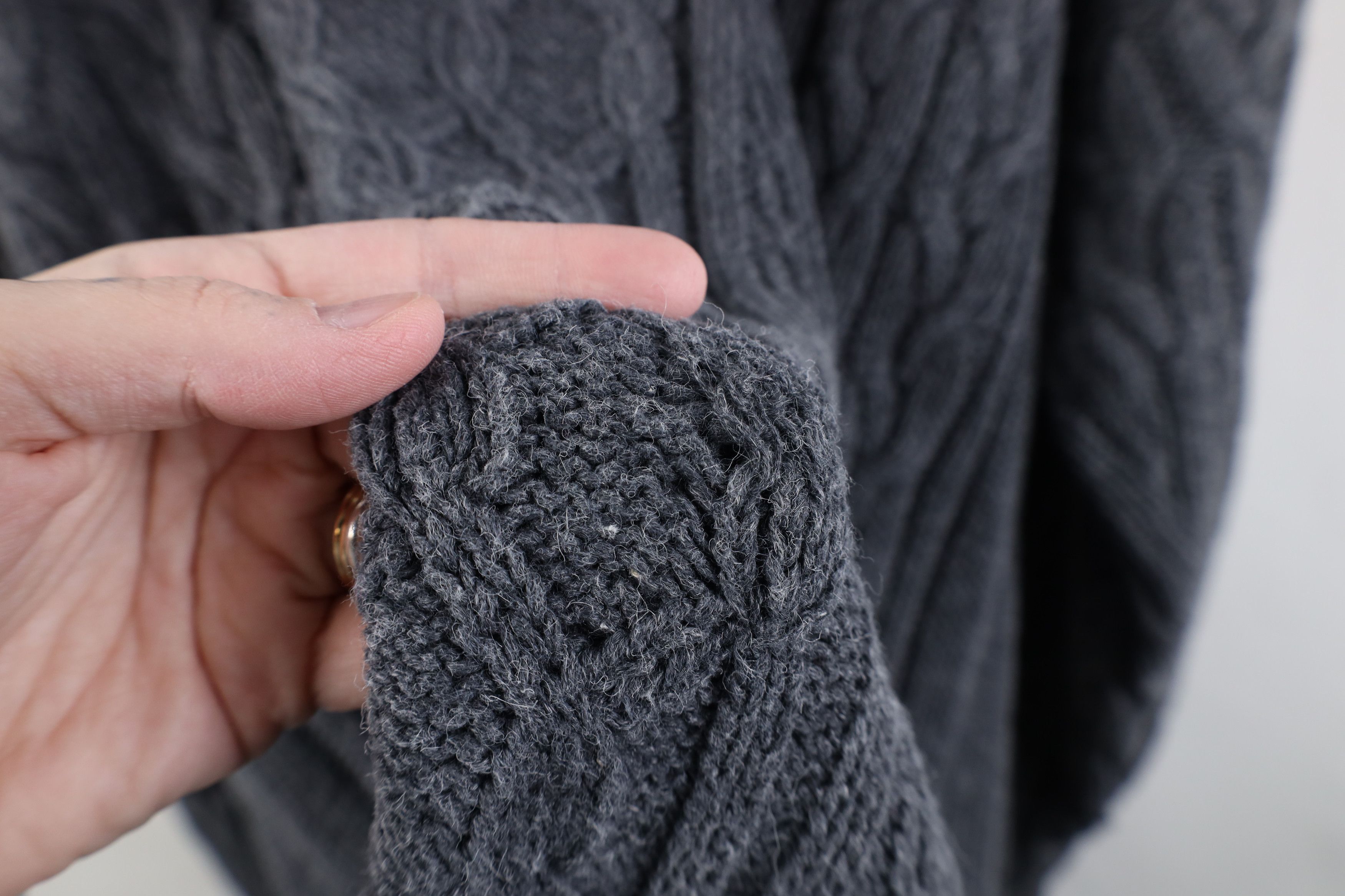 Vintage Vintage 90s Streetwear Fisherman Chunky Cable Knit Sweater Size US L / EU 52-54 / 3 - 10 Thumbnail