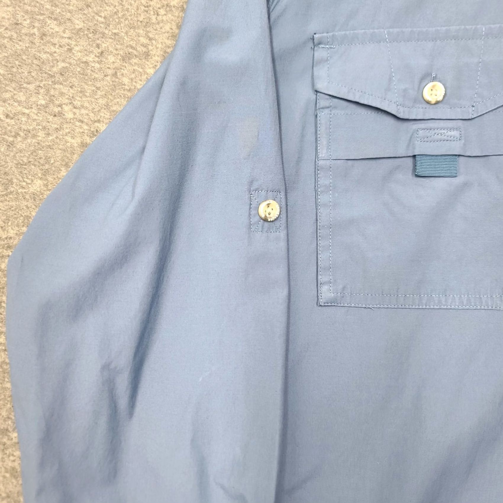 Eddie Bauer Eddie Bauer Sport Shop Shirt Mens Large Blue Long Sleeve FreeDry Moisture-Wicking Pockets Button-Up Fishing Hiking Casual Travel Shirt Size US L / EU 52-54 / 3 - 7 Thumbnail