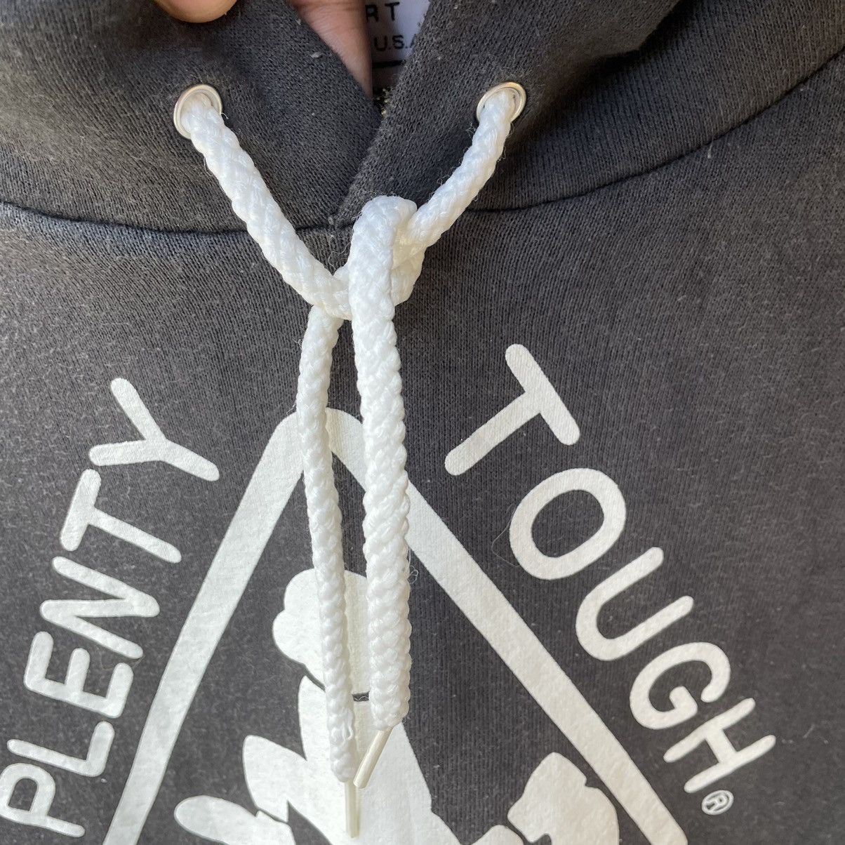 Vintage 🔥Vintage 90s Plenty Tough Big Logo USA Made Pullover Hoodie Size US M / EU 48-50 / 2 - 9 Thumbnail