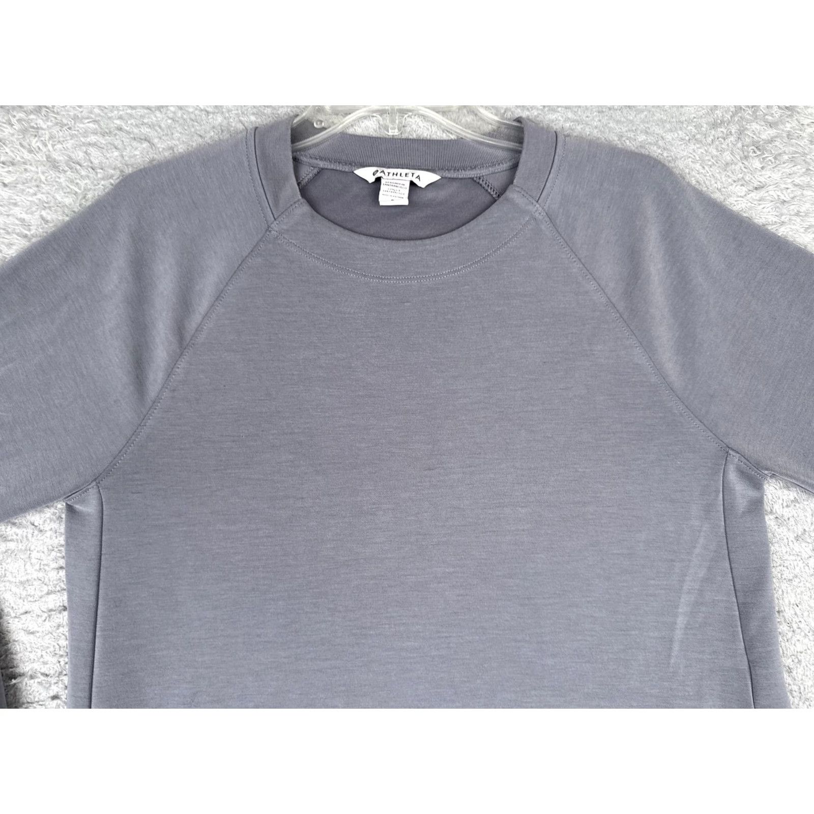 Athleta Athleta Sweater Womens S Gray Raglan Crewneck Pullover Hi Low Hem Sweatshirt Long Sleeve Casual Autumn Winter Travel Size S / US 4 / IT 40 - 4 Thumbnail