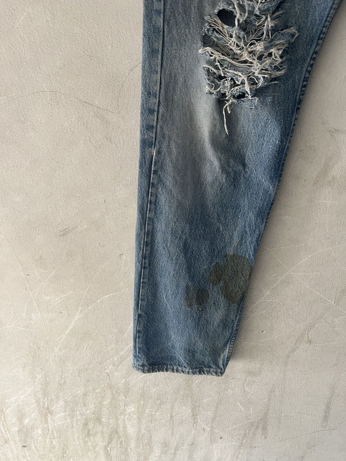 Japanese Brand × Levi's Vintage Clothing × Vintage THRASHED🔥LEVIS 501 DISTRESSED KURT KOBAIN Size US 30 / EU 46 - 6 Thumbnail