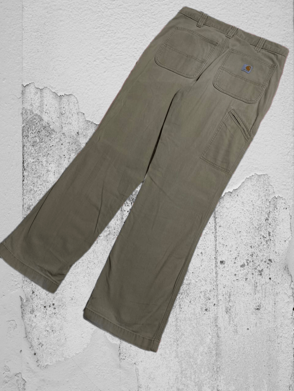 Carhartt × Japanese Brand Crazy Crash Dirty Baggy Faded Jean Japan Avant Garde Style Size US 32 / EU 48 - 1 Thumbnail