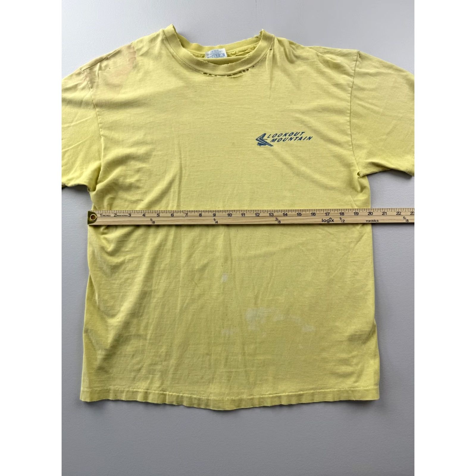 Hanes VINTAGE Hanes Shirt Mens L Yellow Lookout Mountain Great Race Glider Tee USA VTG Size US L / EU 52-54 / 3 - 5 Thumbnail