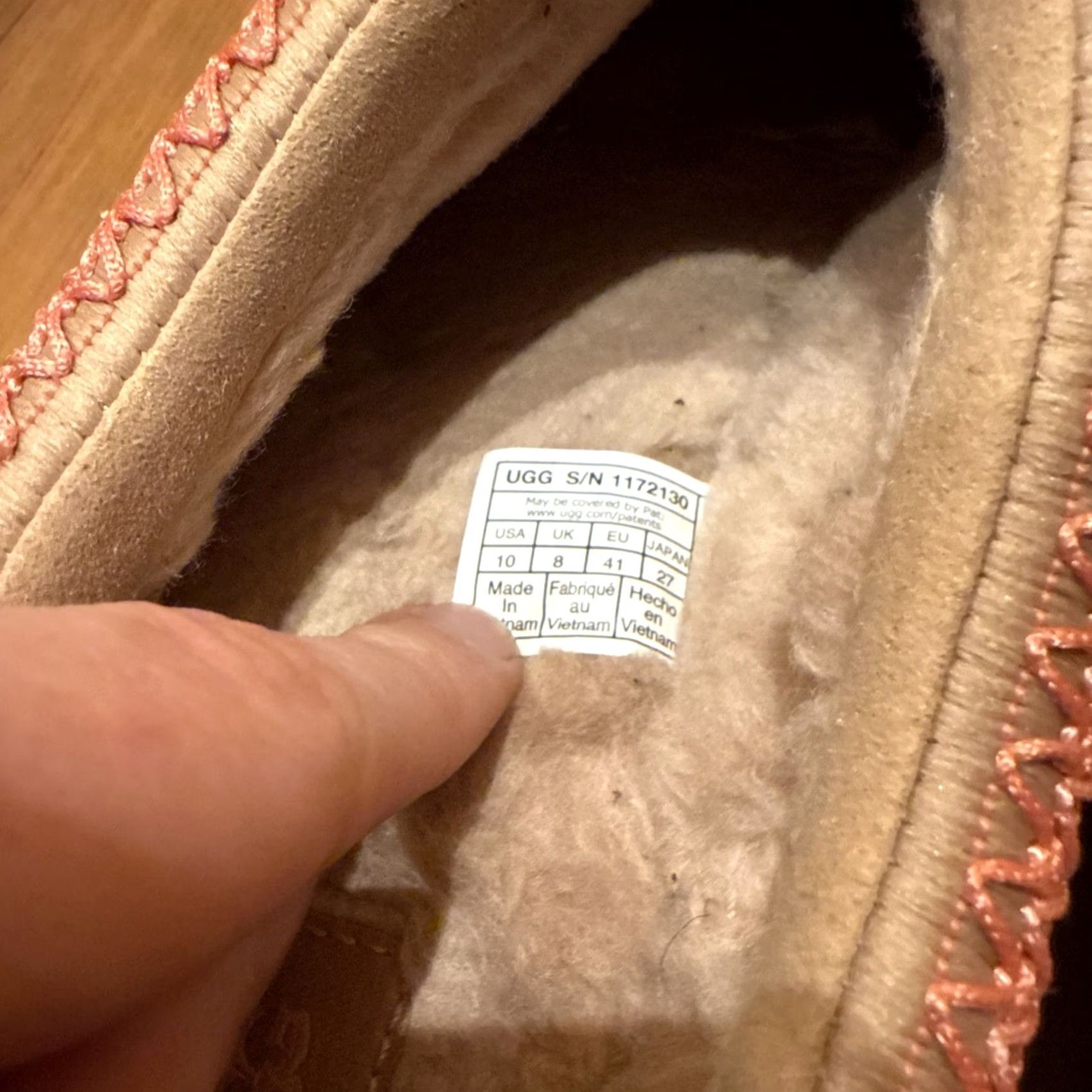 Ugg UGG Slipper Womens 10 Taupe Pink Trim Shearling Platform Rare Tazz Love 25 Slip-On Wool Lining Card Heart Limited Edition Size US 10 / IT 40 - 7 Thumbnail