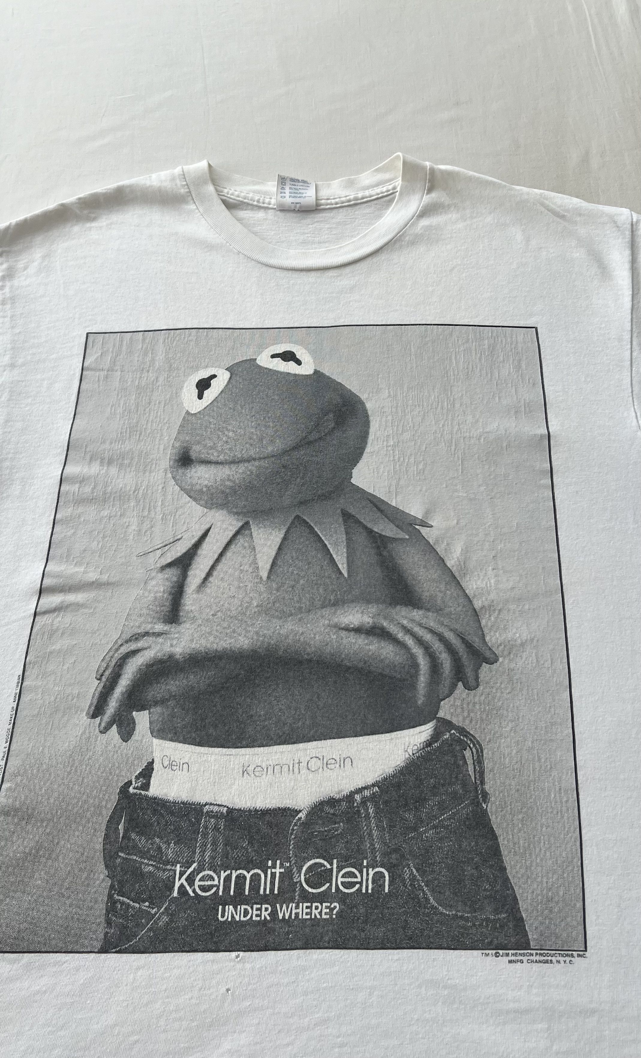 Cartoon Network Vintage 90s Kermit the Frog Kermit Clein Muppets Parody Tee Size US L / EU 52-54 / 3 - 3 Thumbnail