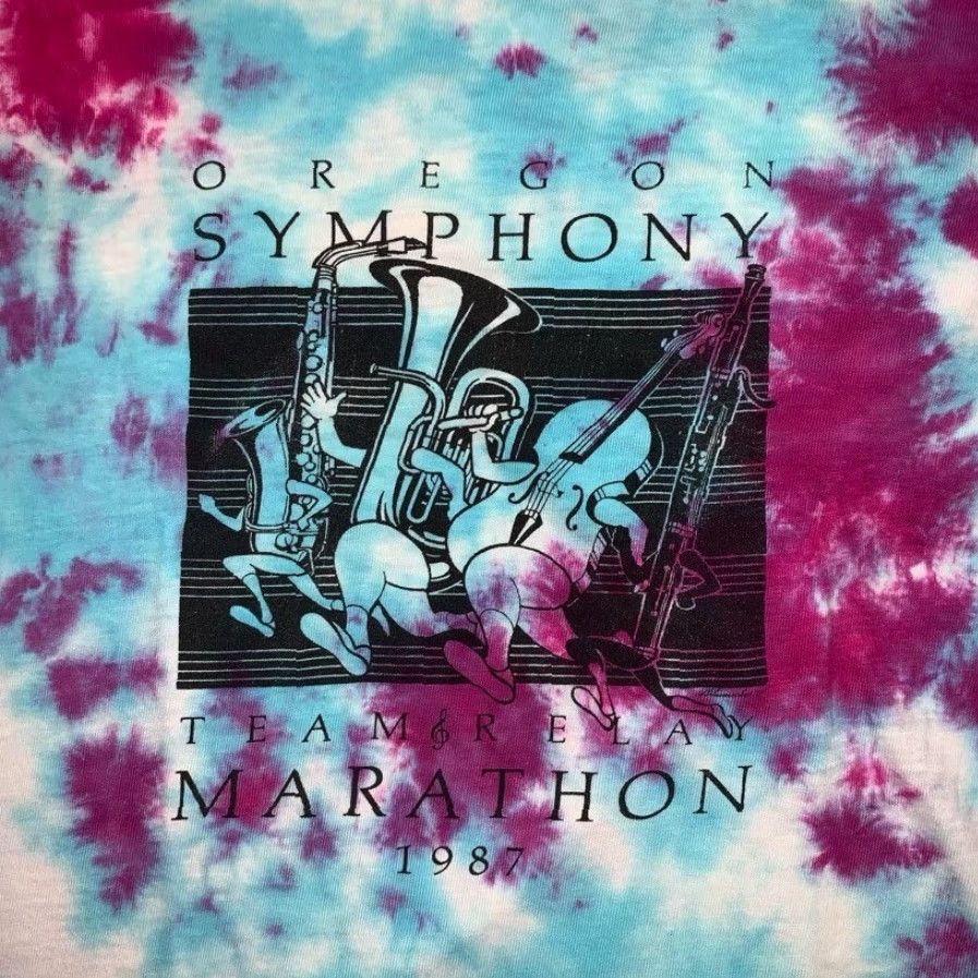 Nike VINTAGE Nike T-Shirt USA Custom Tie Dye Piano Music Graphic Adult L White 1980s Mens Size US L / EU 52-54 / 3 - 2 Thumbnail