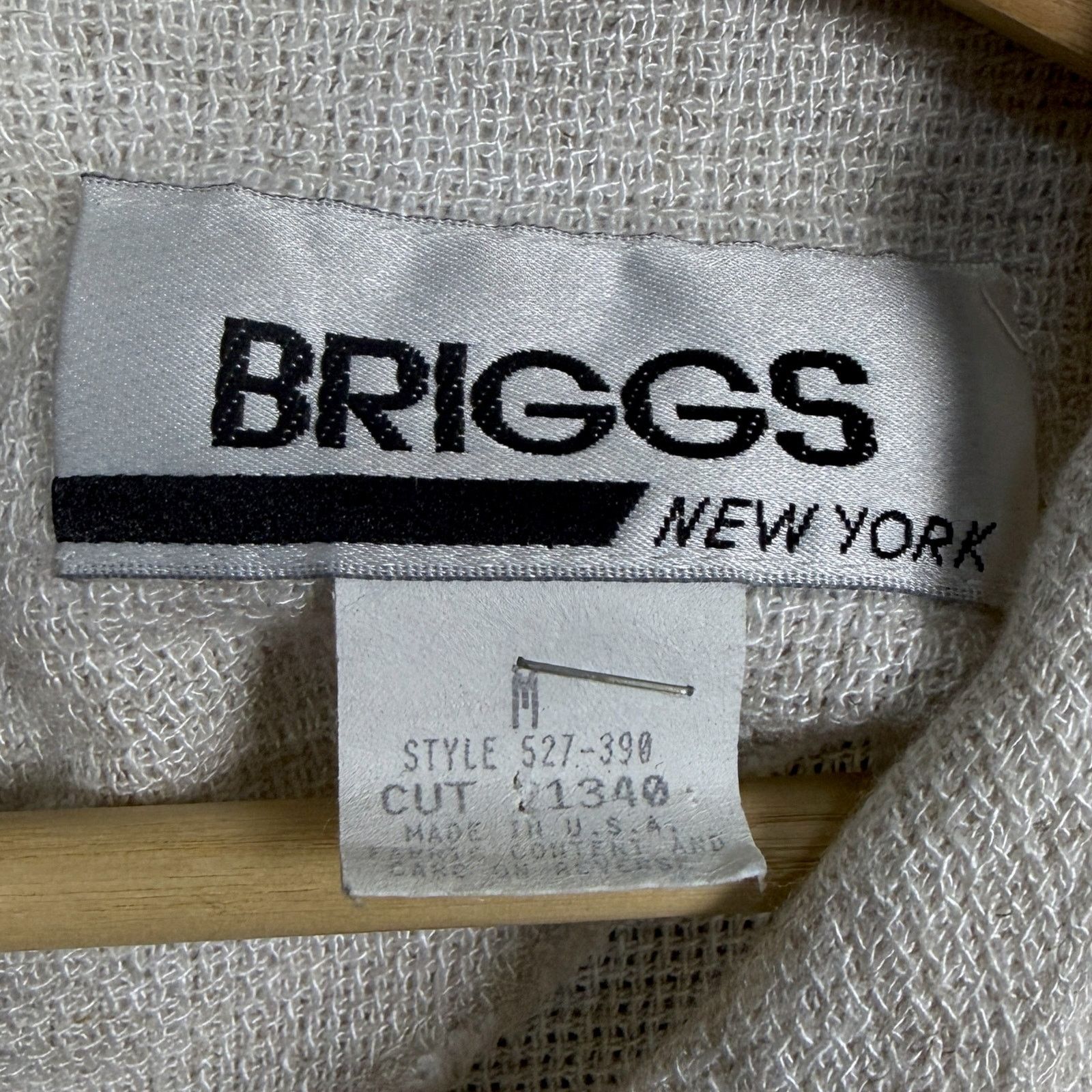 Other Vintage Briggs New York Women's Medium Linen Blend Blouse Size M / US 6-8 / IT 42-44 - 4 Thumbnail