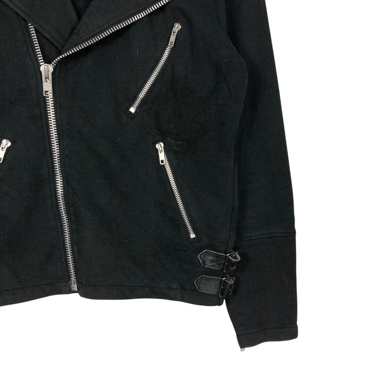Japanese Brand 🔥VINTAGE CROPPED BIKER JACKET SHIPS DOUBLE COLLAR BONDAGE Size US S / EU 44-46 / 1 - 7 Thumbnail
