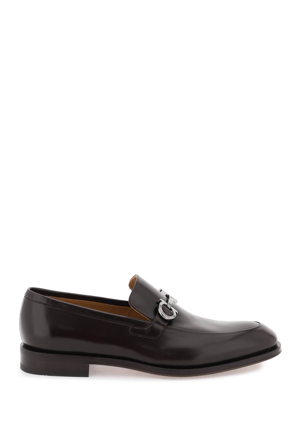 image of Salvatore Ferragamo Ferragamo Gancini Mocassins Shoes in Hickory, Men's (Size 7)