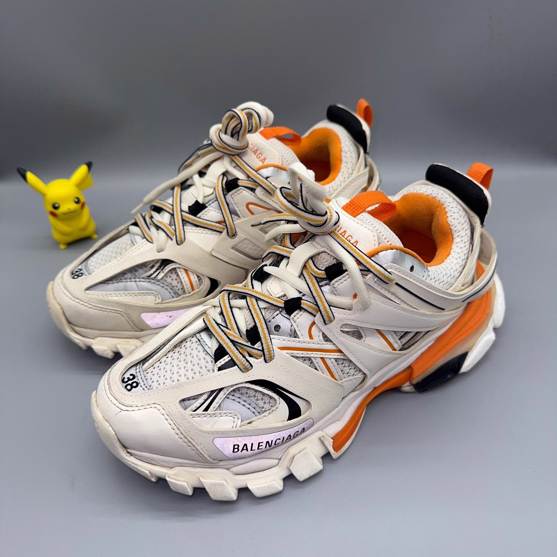 Balenciaga Balenciaga Track White Orange 38 Size US 7 / IT 37 - 1 Thumbnail