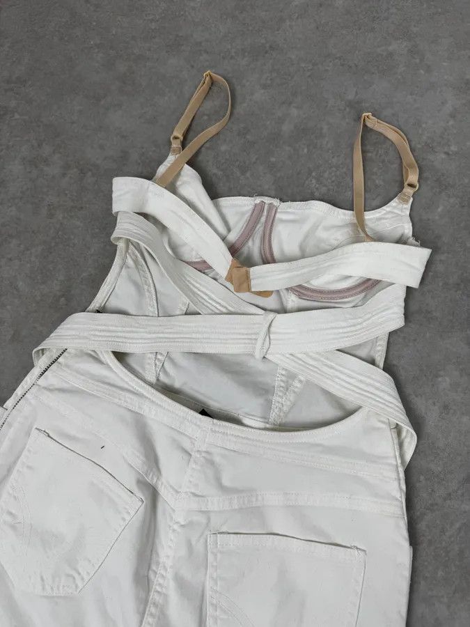 Dolce & Gabbana 2000s Dolce & Gabbana White Cargo Bondage Dress Size S / US 4 / IT 40 - 7 Thumbnail