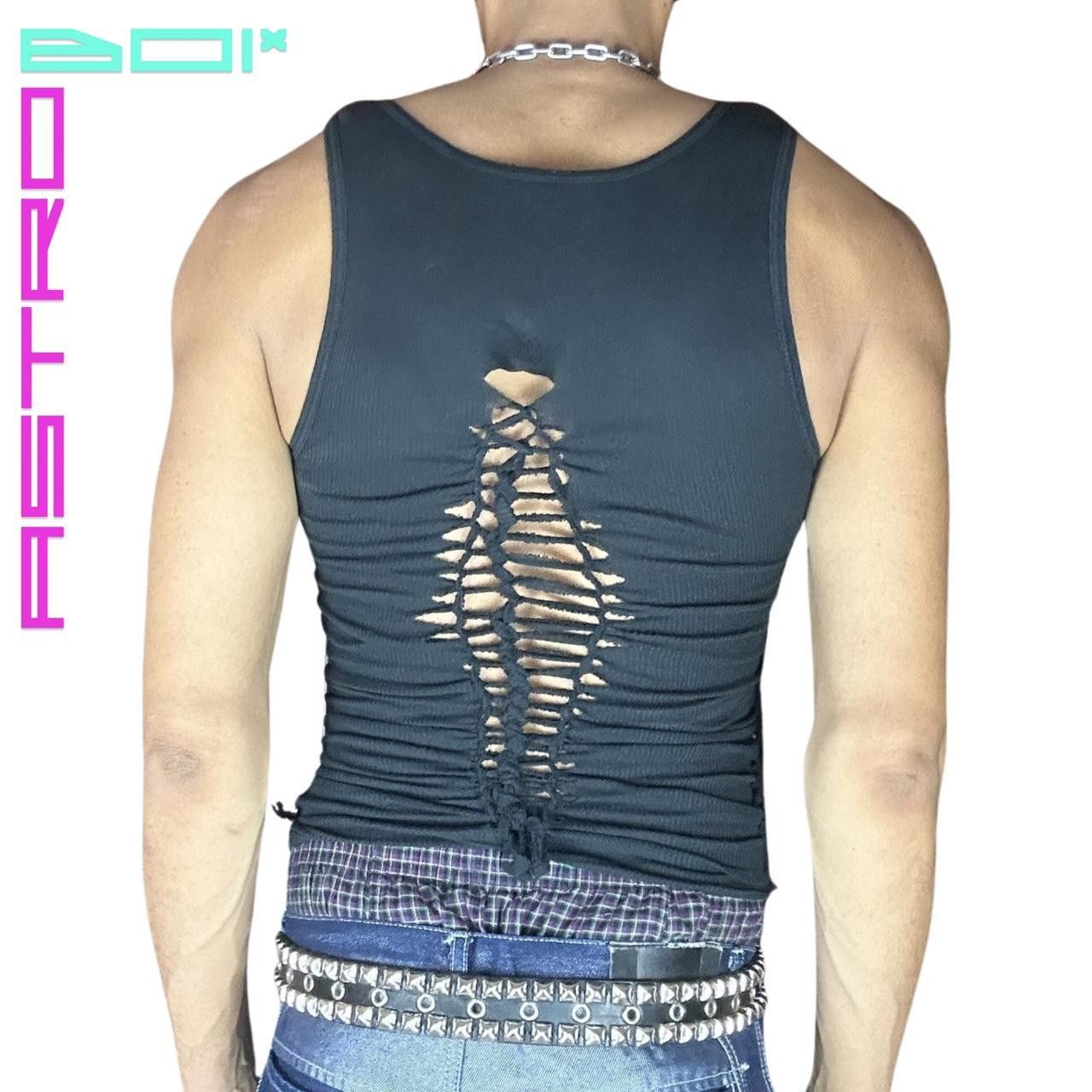 Gildan ASTROBOI* CROSSROADS BLACK BRAIDED RAVE TANK TOP MEDIUM Size US M / EU 48-50 / 2 - 3 Thumbnail