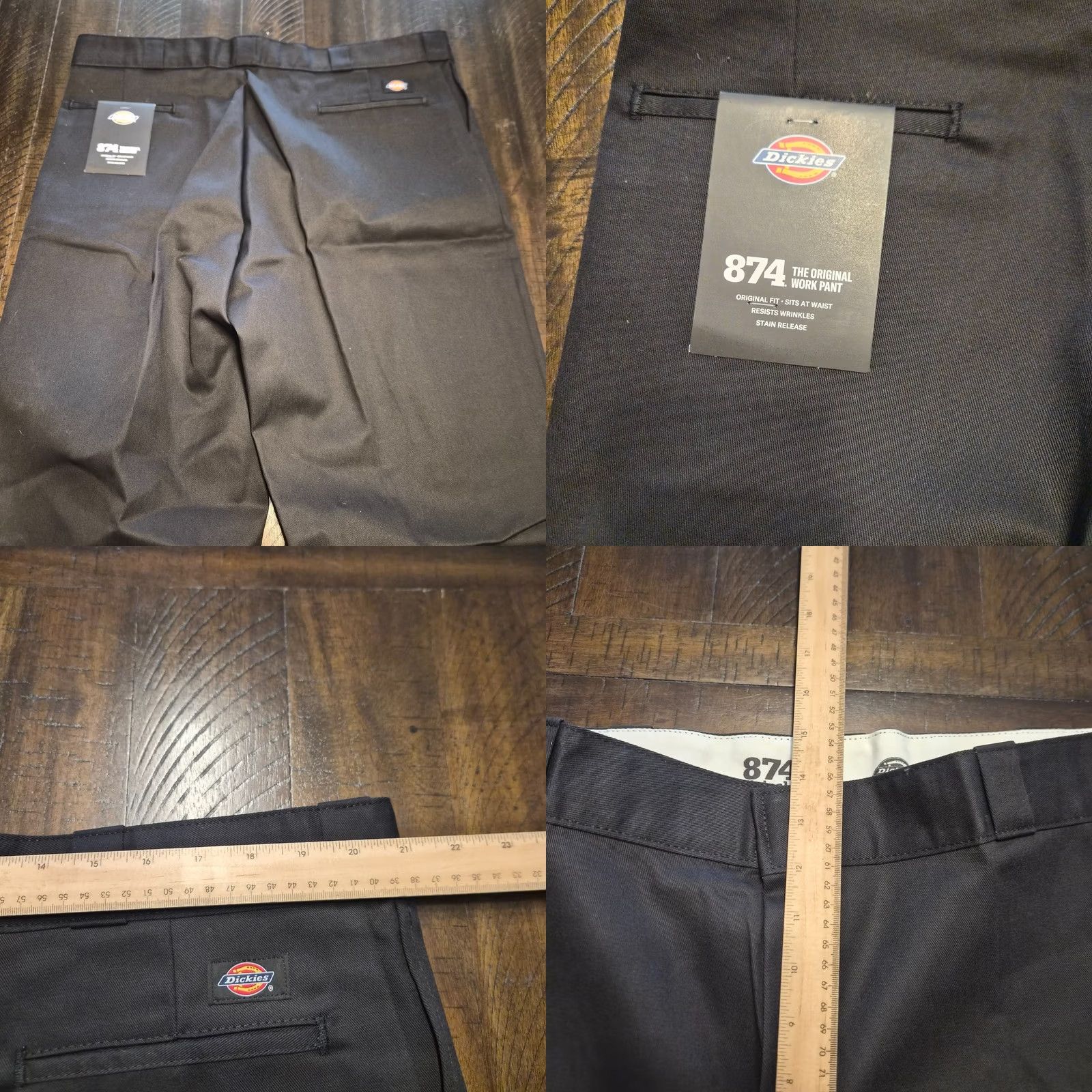 Dickies Dickies Original Fit 874 Men's Work Pants 42x34 Black Workwear NWT G073 Dickies 874 Pants Men's Straight Leg Flat Front Zip Closure Size US 42 / EU 58 - 8 Thumbnail